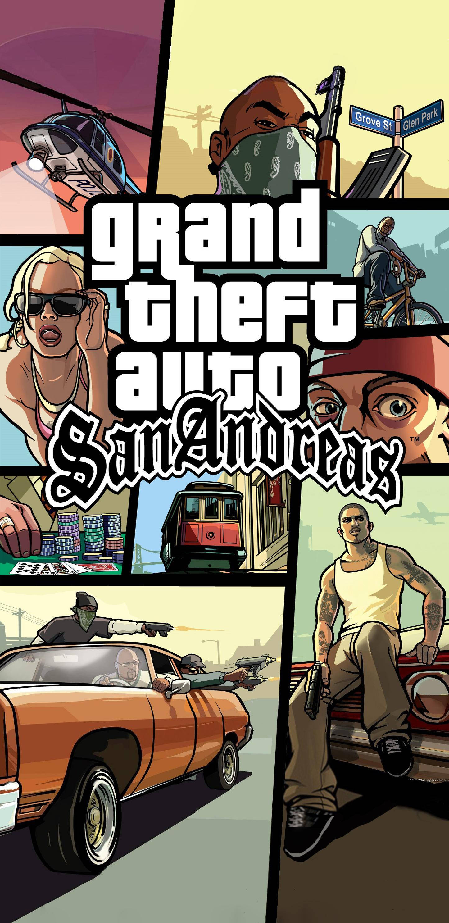GTA SA 4K Δράση Παιχνιδιού Ταπετσαρία