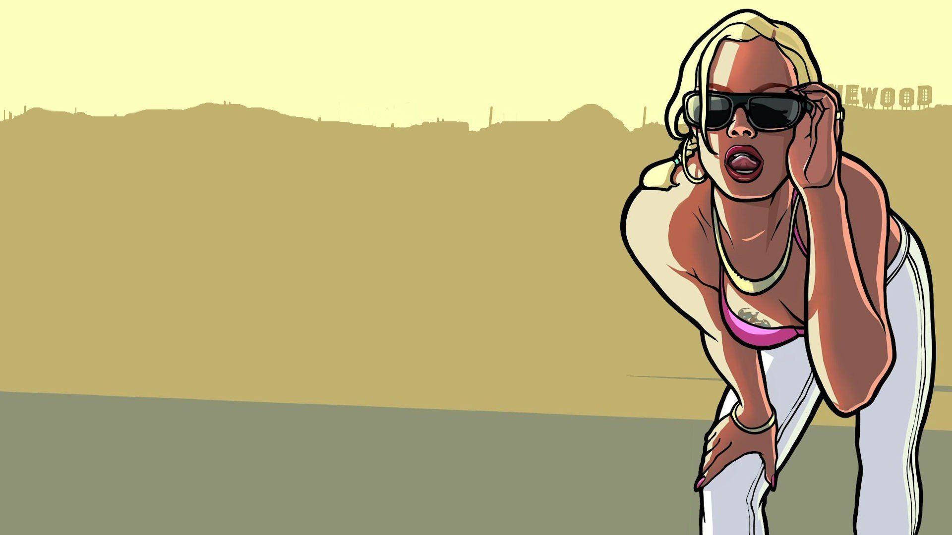 GTA SA 4K Ξανθιά Κοπέλα Ταπετσαρία