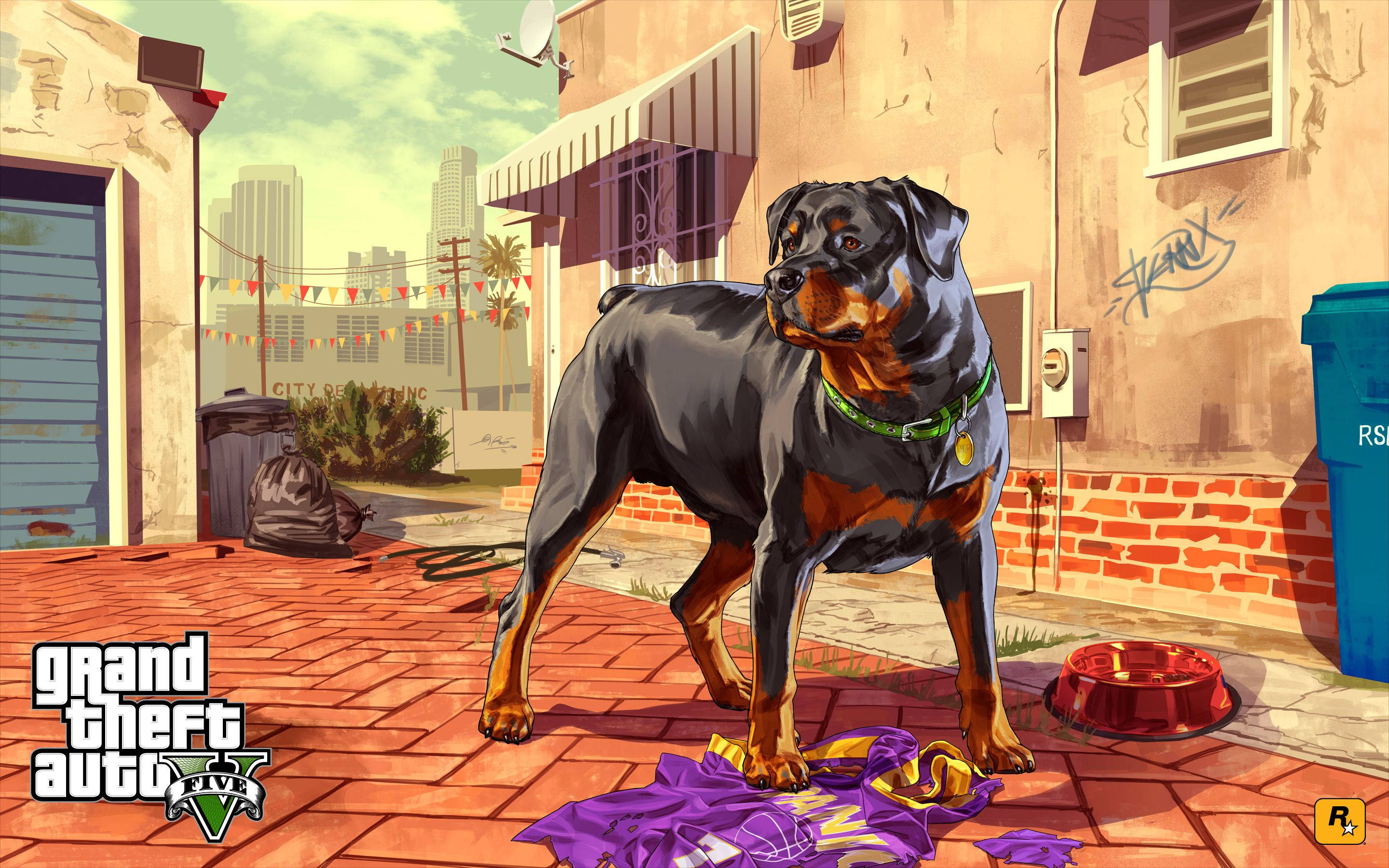 GTA San Andreas 4K: Chop ο Ροτβάιλερ Σκύλος Ταπετσαρία