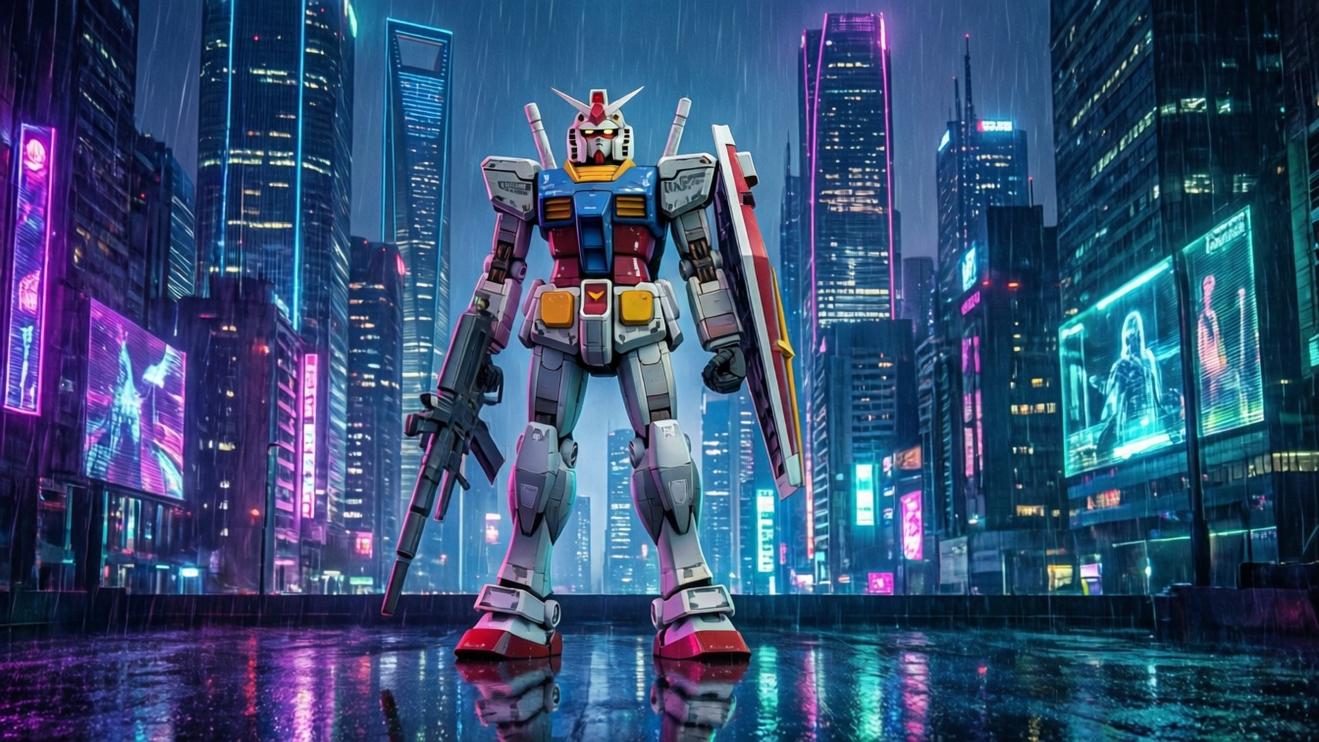 Νέον Πόλη Gundam Ταπετσαρία