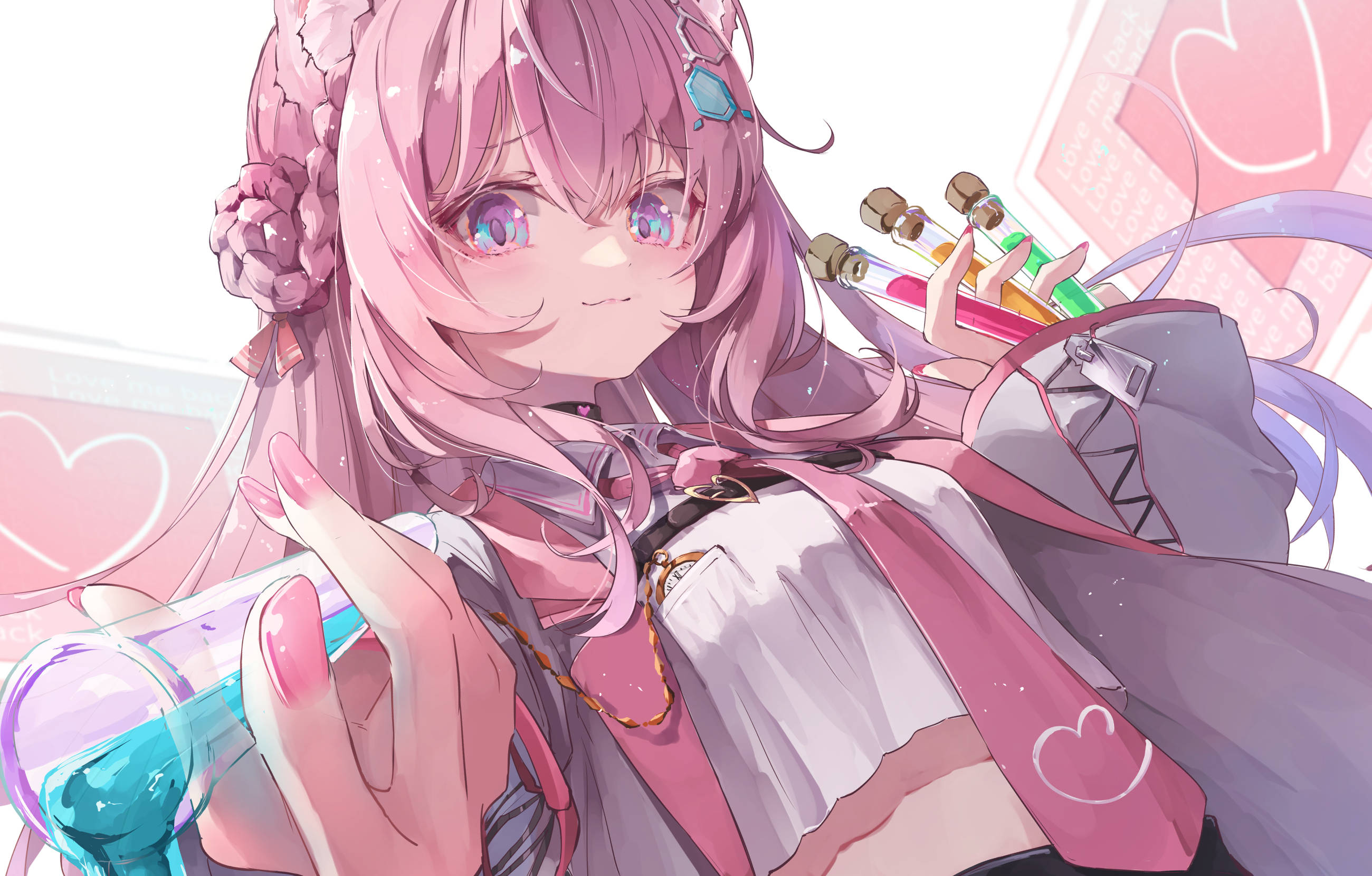 Παστέλ Ροζ Hakui Koyori Hololive Ταπετσαρία