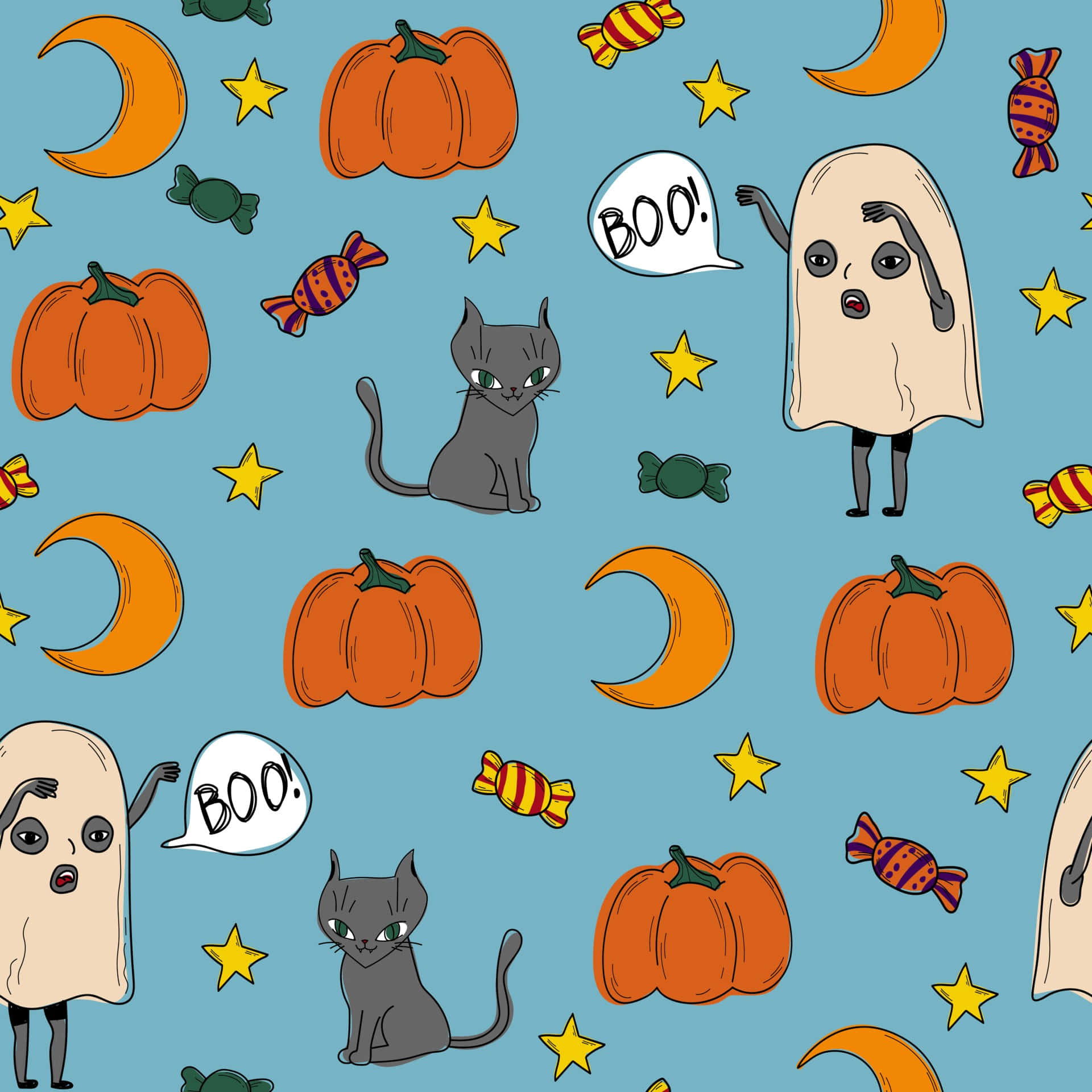 Χαριτωμένο Φόντο Halloween Ταπετσαρία