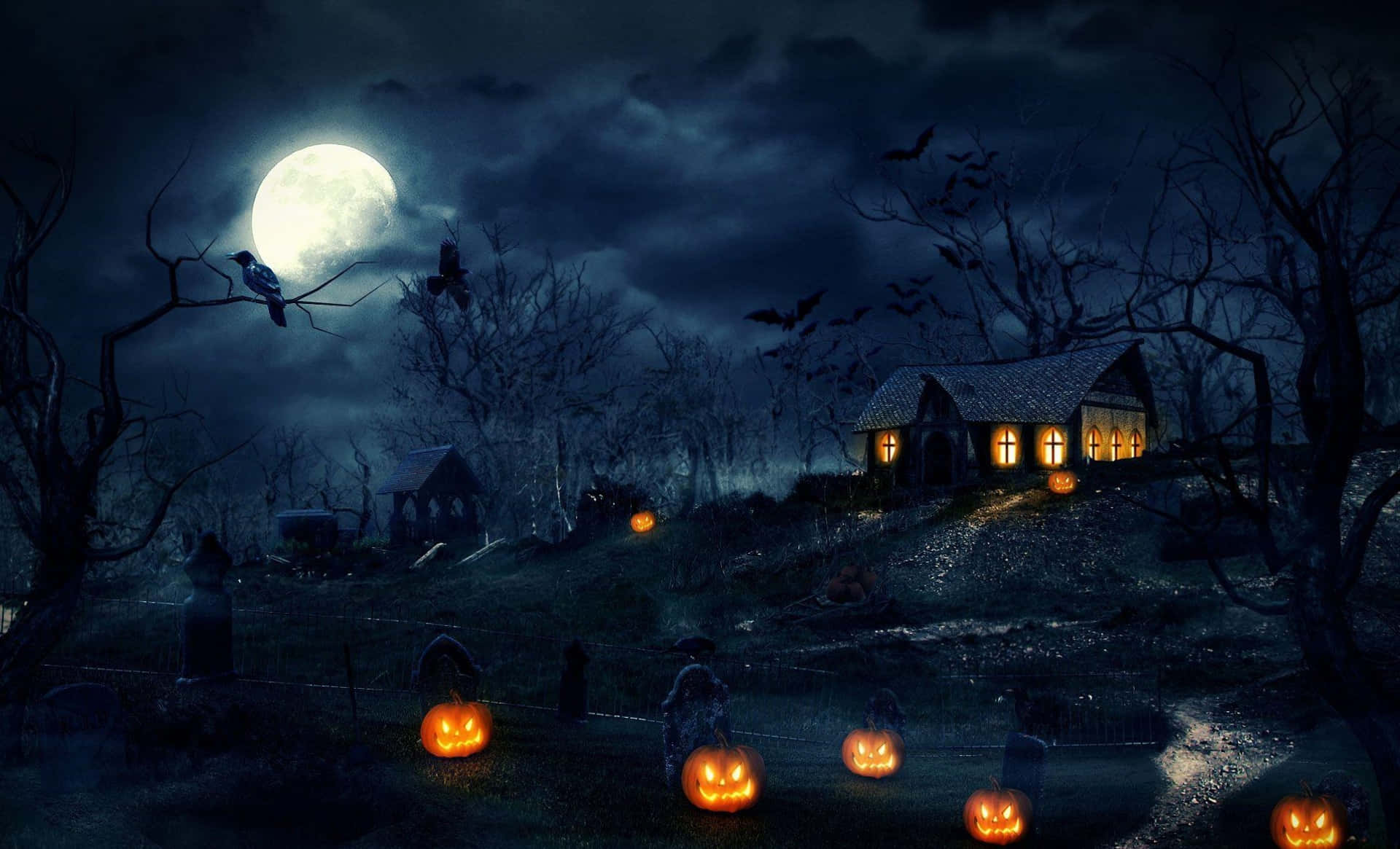 Τρομακτικές εικόνες Halloween Ταπετσαρία