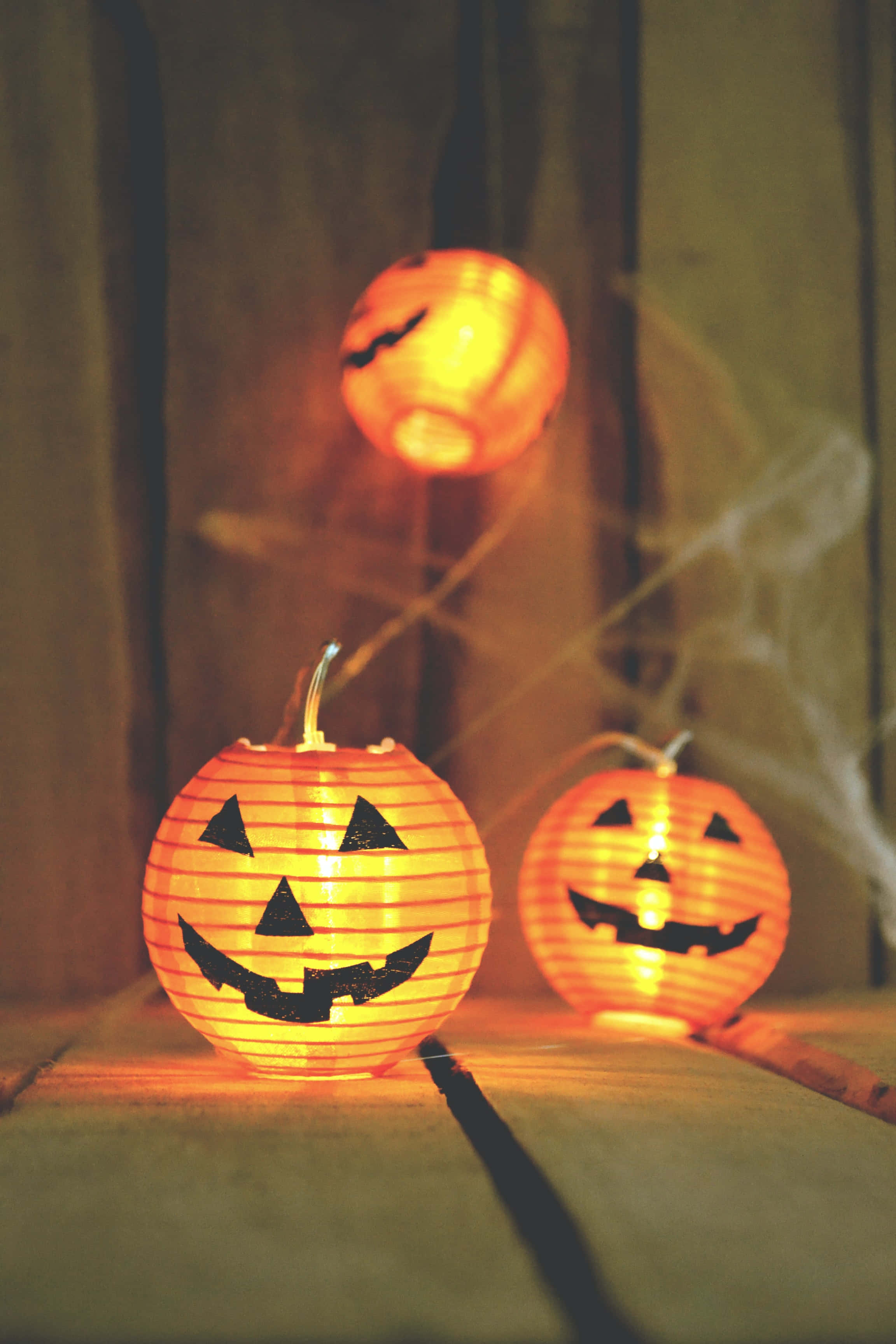 Τρεις Κολοκύθες Υψηλής Ανάλυσης Φόντο Halloween Ταπετσαρία