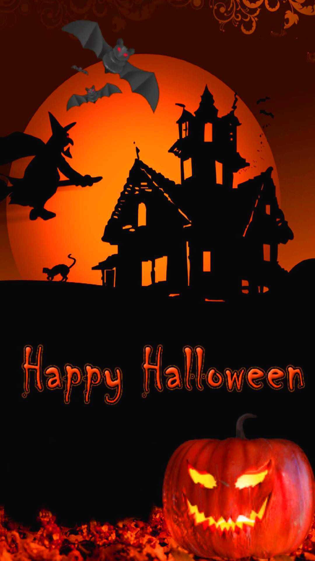 Στοιχειωμένο Σπίτι Halloween iPhone Ταπετσαρία