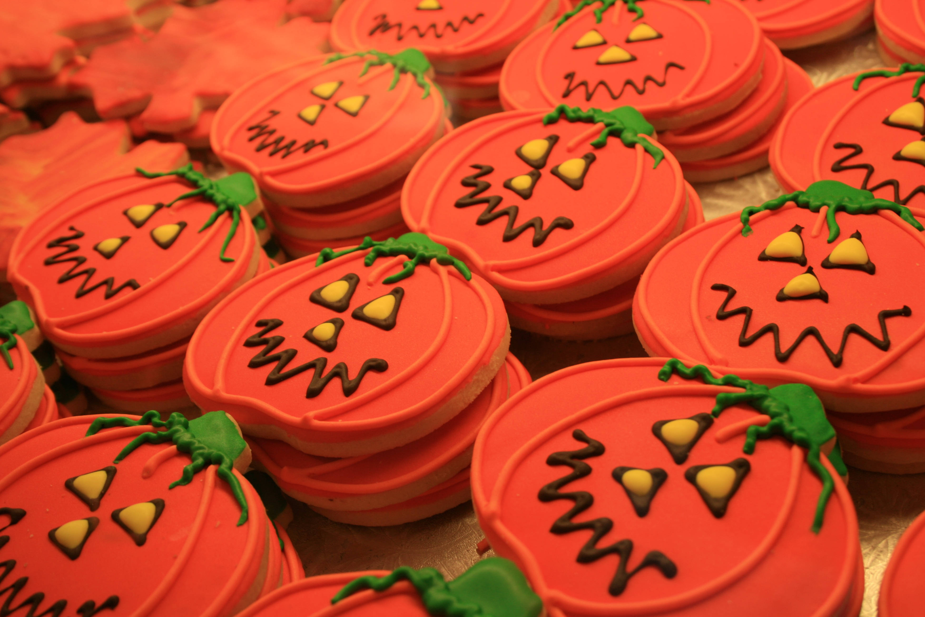Χαριτωμένα Μπισκότα Κολοκύθας Halloween Ταπετσαρία