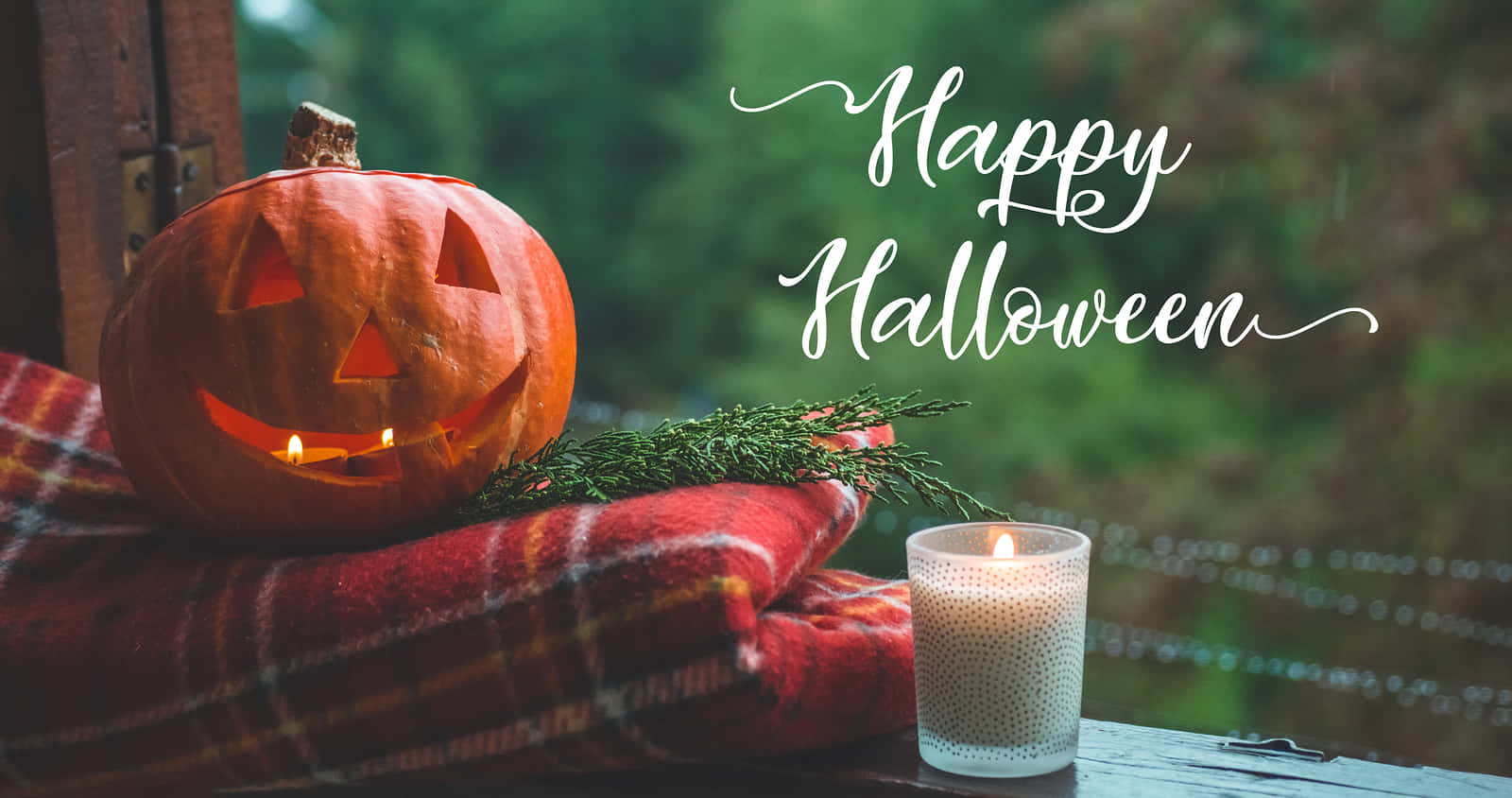 Κόκκινη Κουβέρτα με Κολοκύθα για Φόντο Halloween Ταπετσαρία