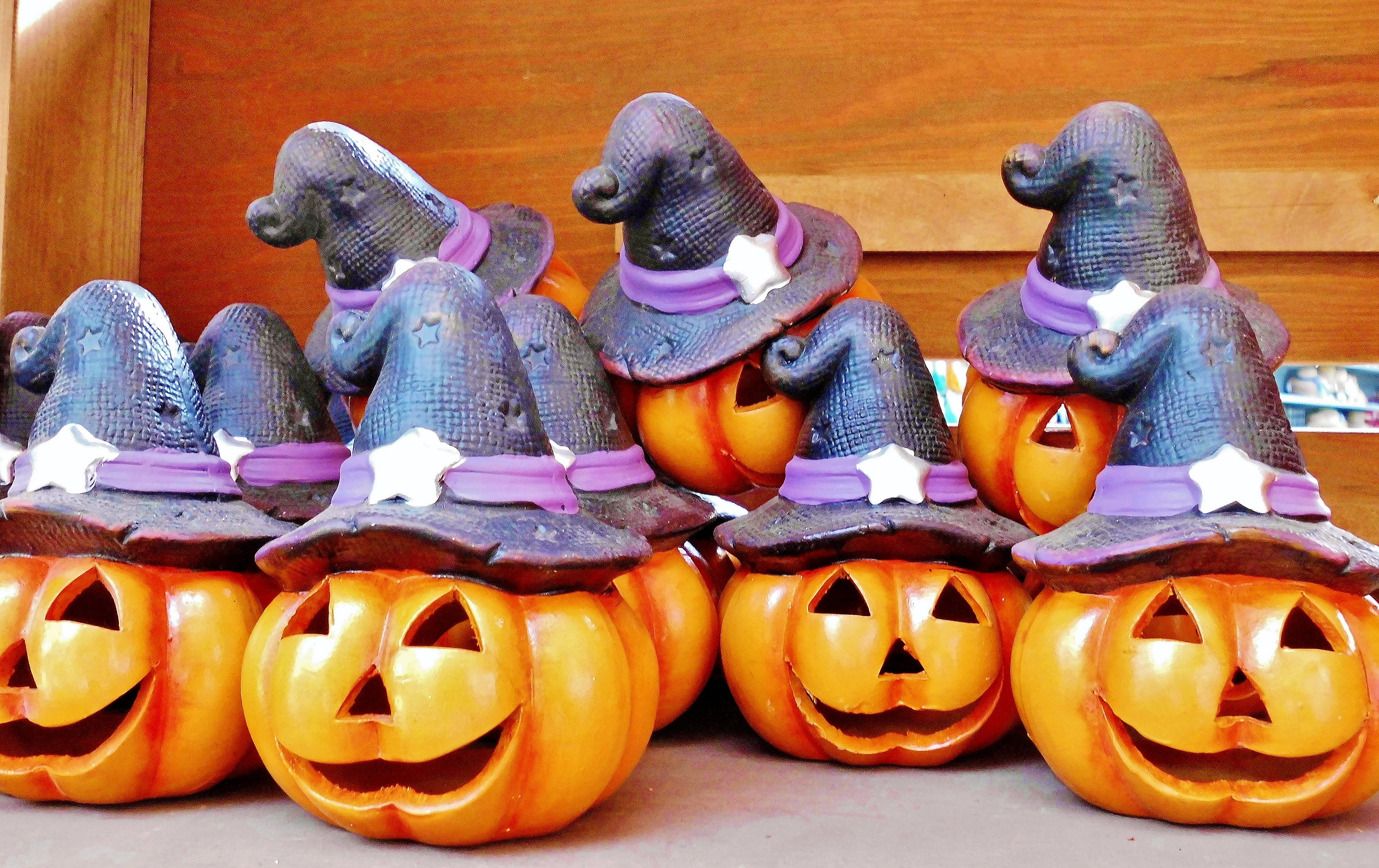 Χαμογελαστές Φιγούρες Κολοκύθες Halloween Ταπετσαρία