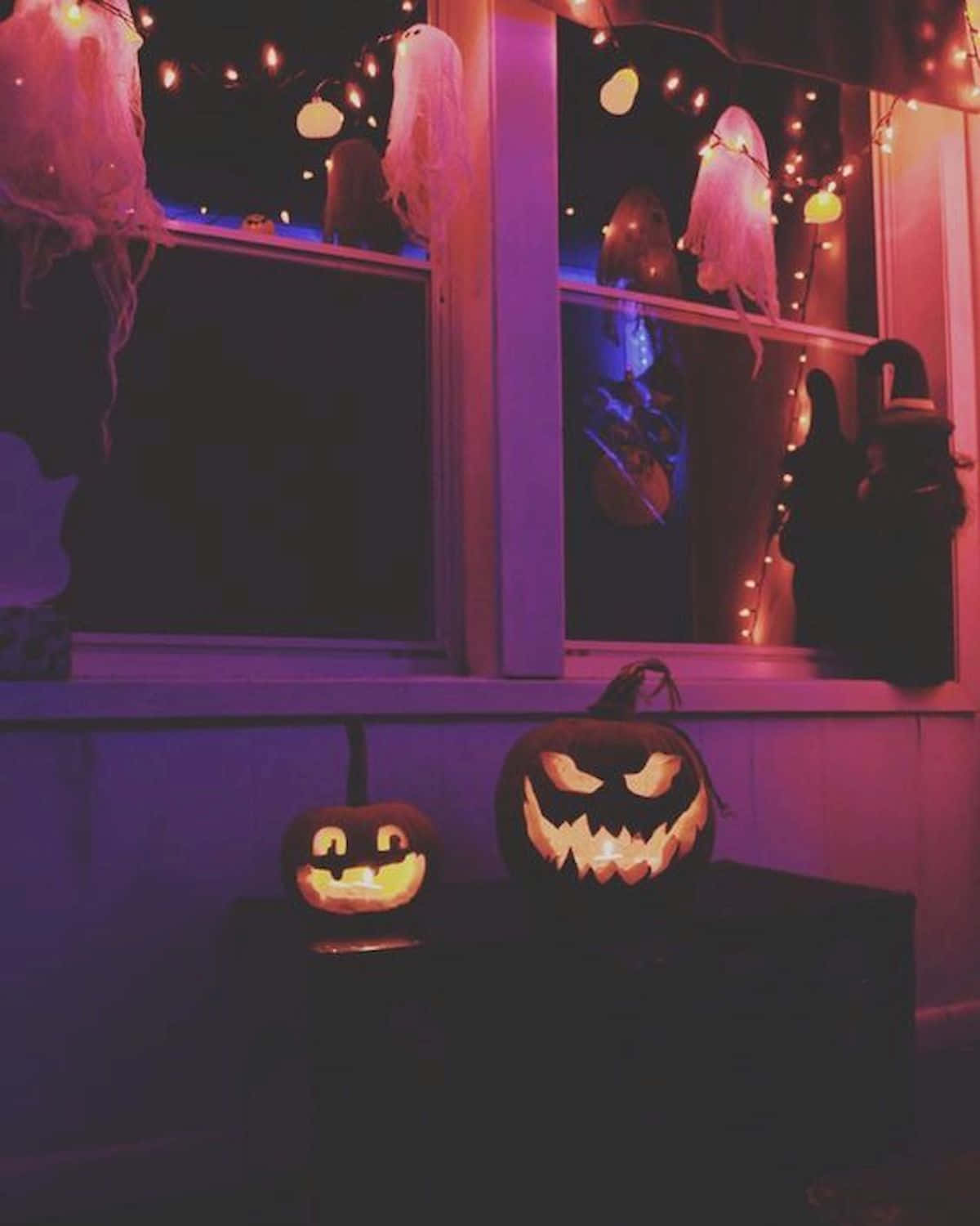 Αισθητικό Κολοκύθι Φαναριού για το Halloween σε Στιλ Tumblr Ταπετσαρία
