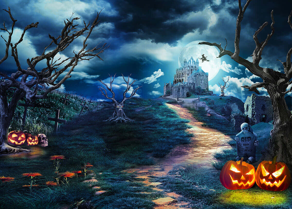 Φόντο Κολοκύθες Halloween στην Άκρη του Δρόμου Ταπετσαρία