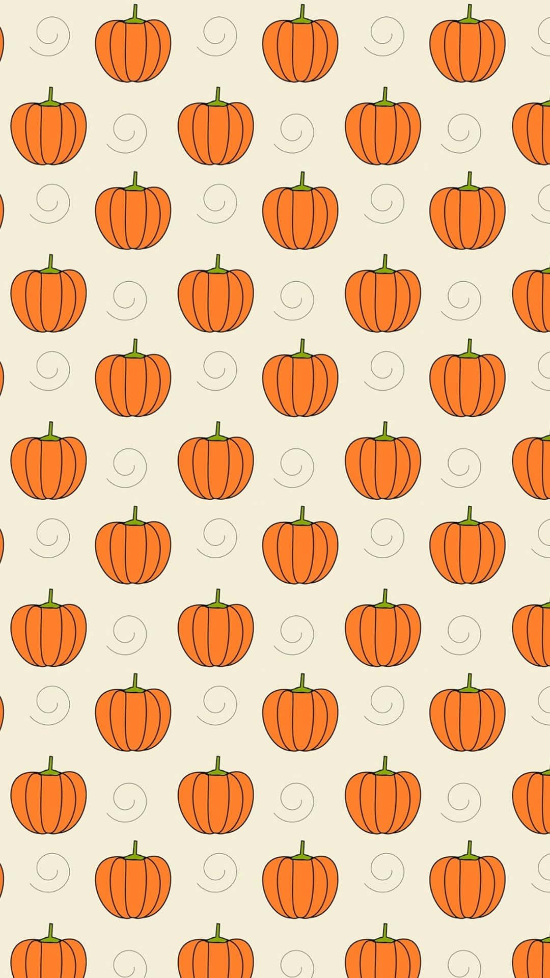 Ψηφιακή Εικόνα με Χαριτωμένα Κολοκύθια Halloween Ταπετσαρία