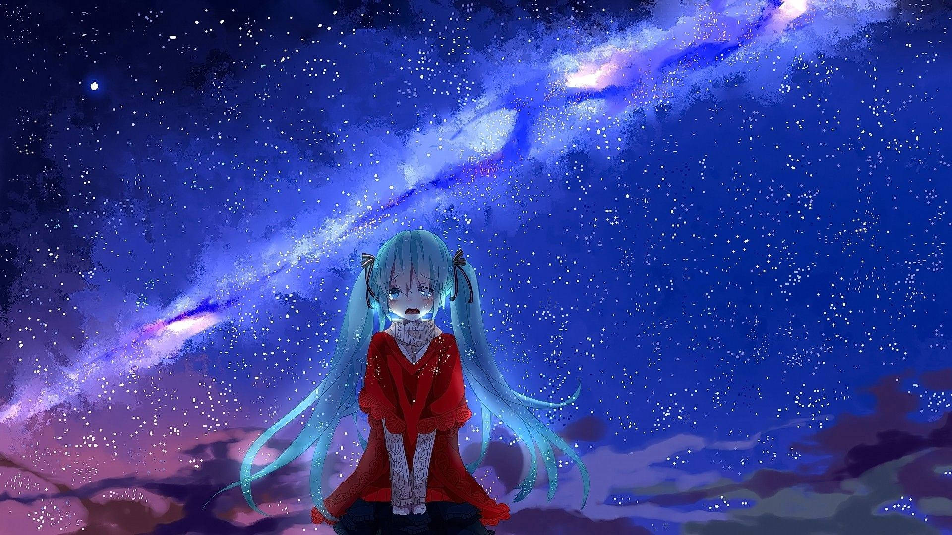 Θλιμμένη Αισθητική Hatsune Miku Anime Ταπετσαρία