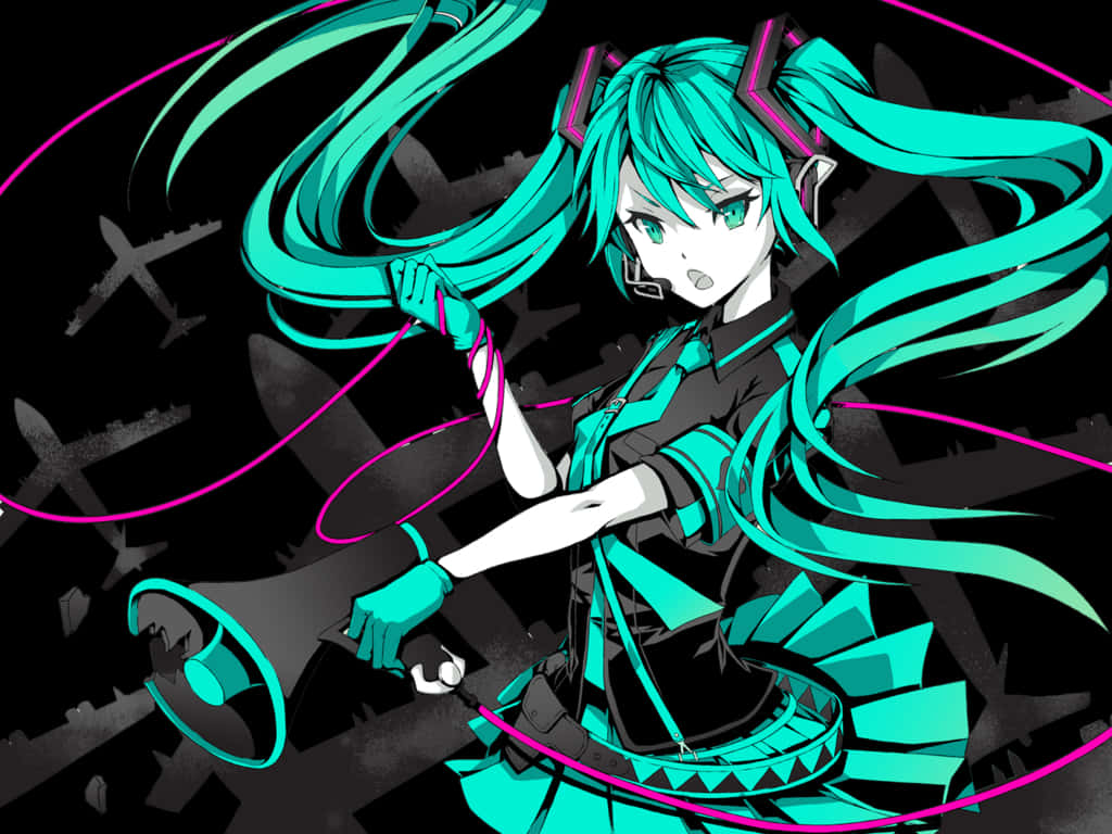 Ζωντανό Έργο Τέχνης Hatsune Miku Ταπετσαρία