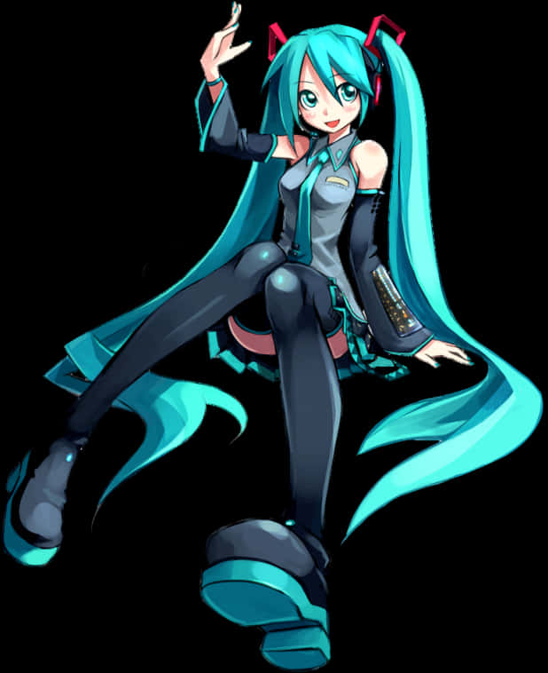 Hatsune Miku Vocaloid Πόζα Ταπετσαρία