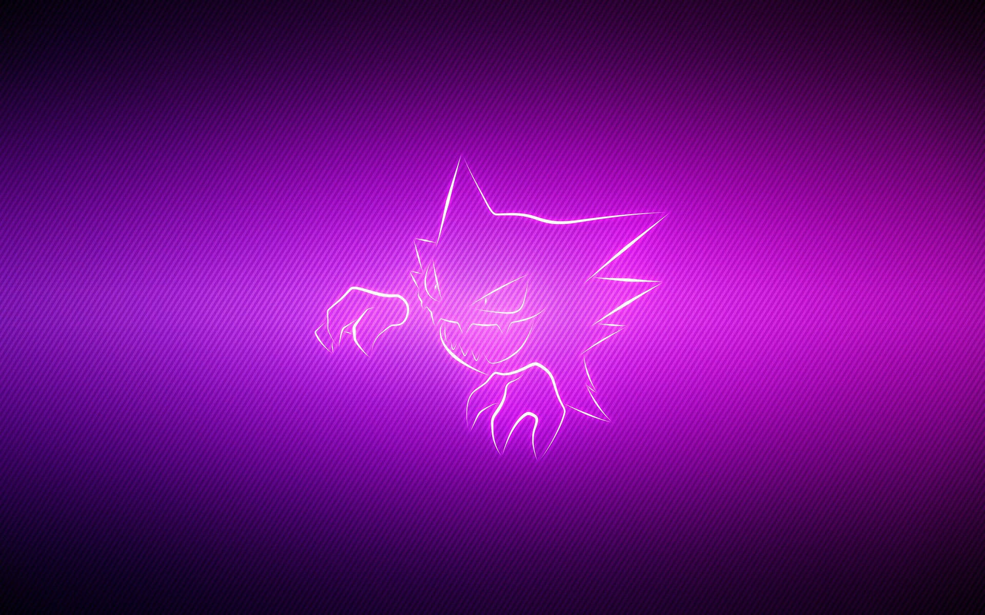 Νέον βιολετί έργο τέχνης του Pokémon Haunter ταπετσαρία. — Pokemon Ταπετσαρία