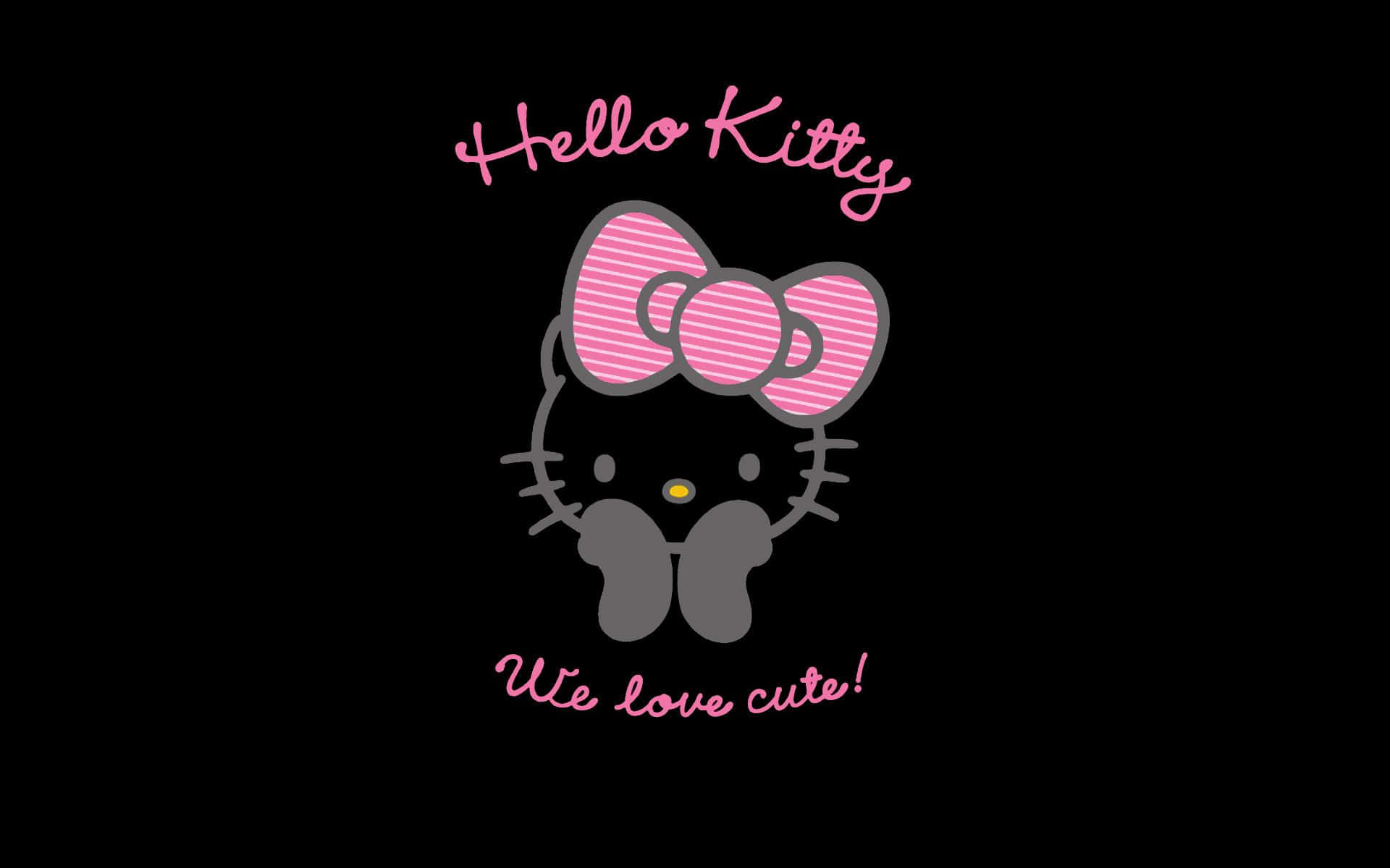 Συναισθηματική Hello Kitty με χαριτωμένο απόφθεγμα Ταπετσαρία