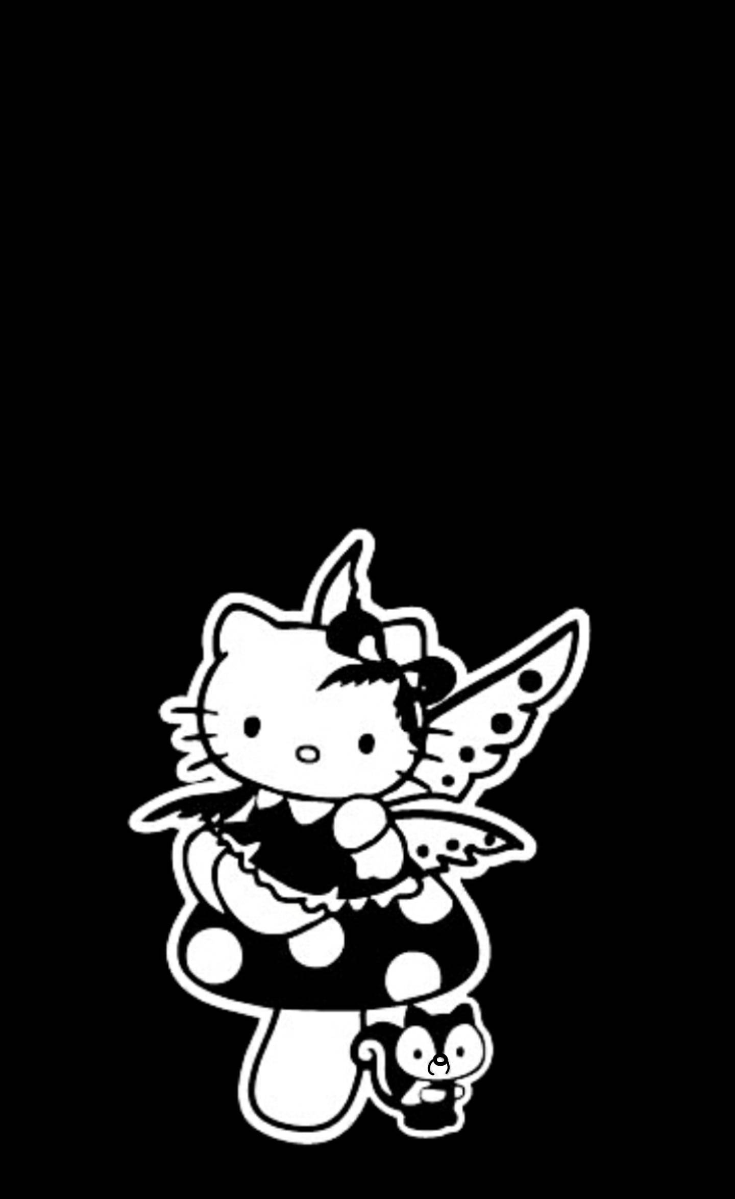 Μαύρη Hello Kitty σε Νεραϊδένια Στολή Ταπετσαρία
