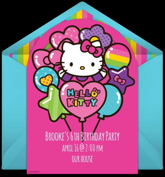 Πρόσκληση Γενεθλίων Hello Kitty Ταπετσαρία