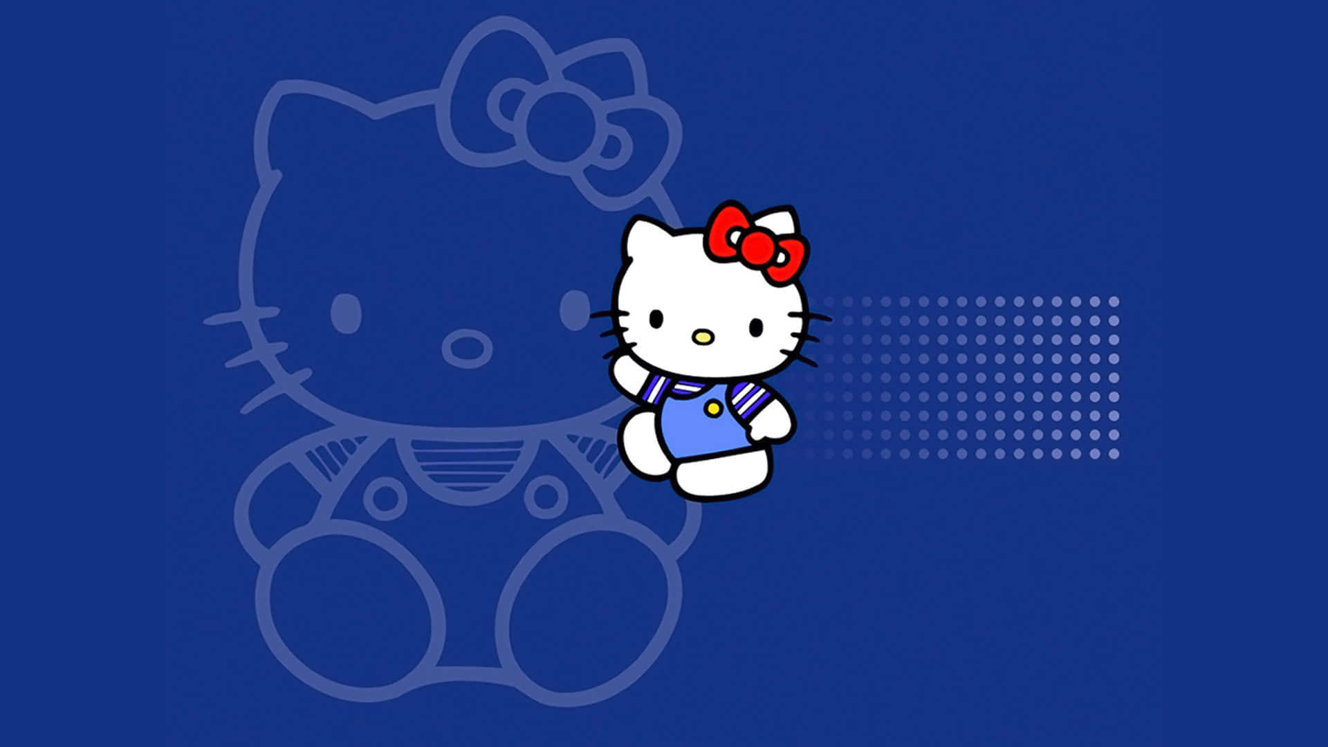 Μπλε Ναυτικό Φόντο Hello Kitty Ταπετσαρία