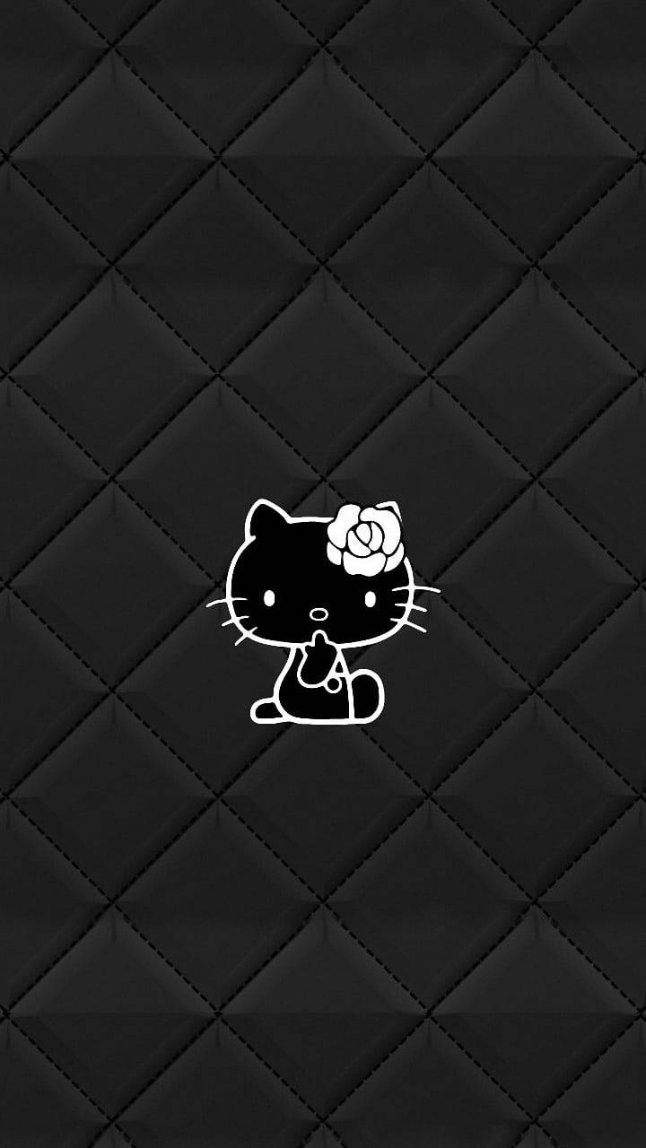 Κομψή Μαύρη Hello Kitty Ταπετσαρία