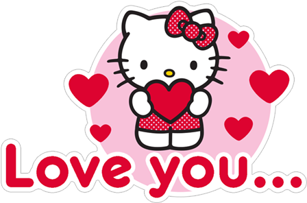 Hello Kitty Σ' Αγαπώ Γραφικό Ταπετσαρία