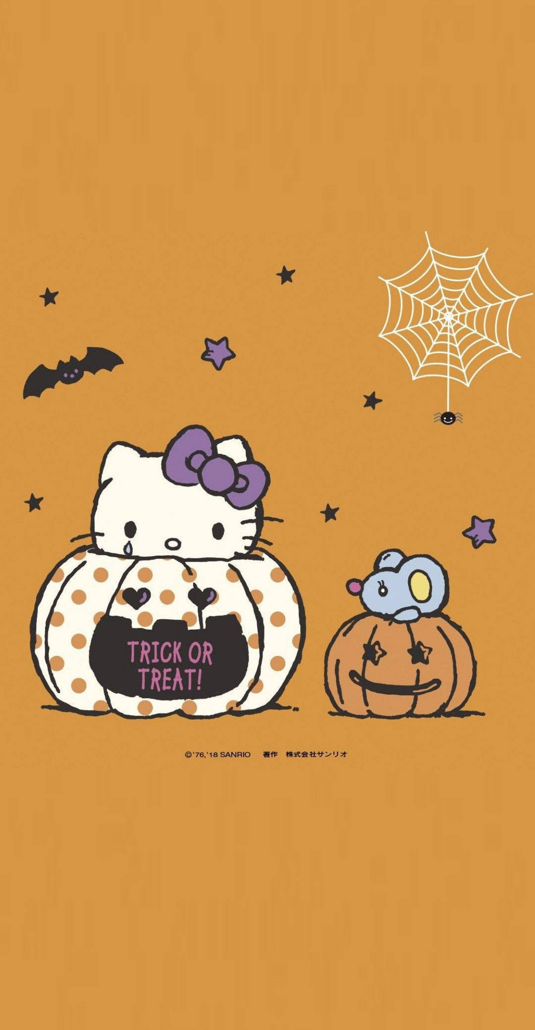 Hello Kitty Halloween Χαριτωμένη Τέχνη Ταπετσαρία