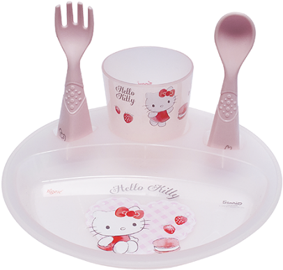 Σετ Πιάτων Μωρού Hello Kitty Ταπετσαρία