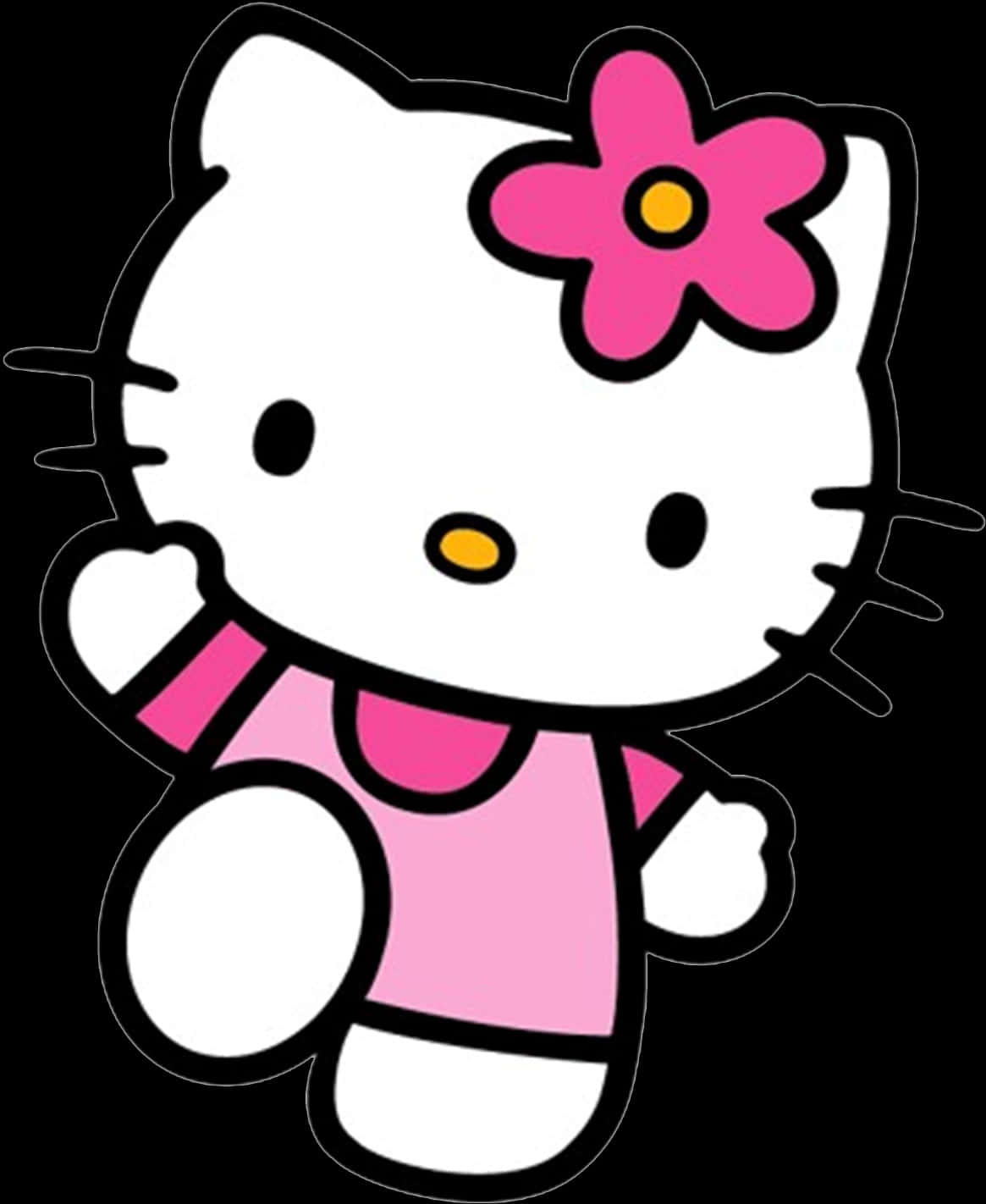 Hello Kitty Ροζ Στολή Λουλούδι Ταπετσαρία