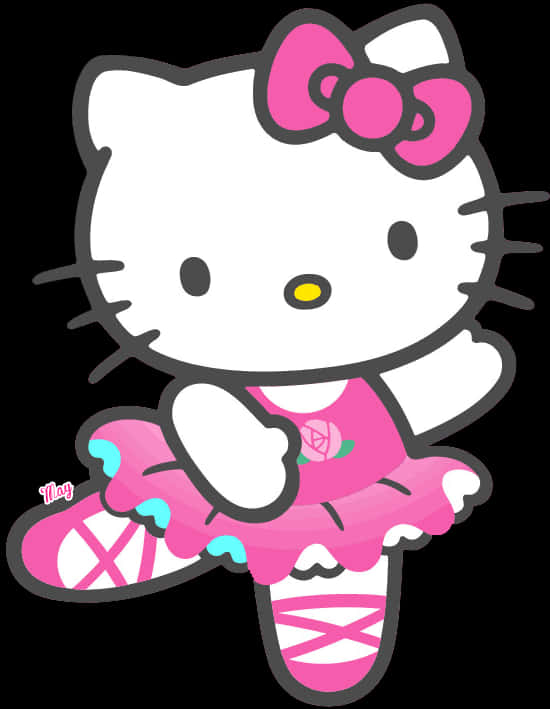 Πόζα Μπαλαρίνας Hello Kitty Ταπετσαρία
