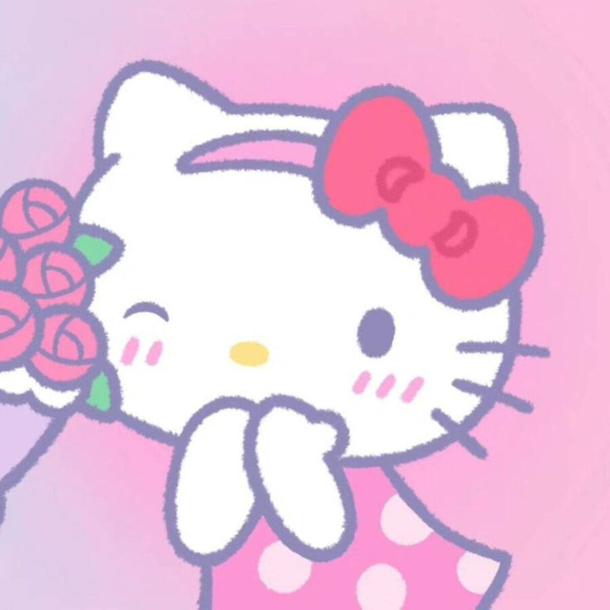 Απαλό ροζ Hello Kitty PFP Ταπετσαρία