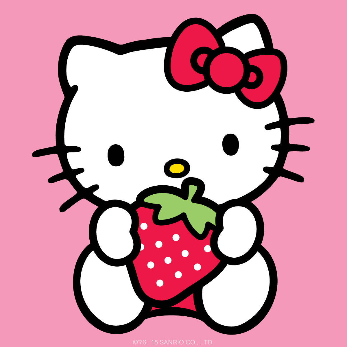 Hello Kitty PFP με Φράουλα Καρτούν — Hello kitty GIF Ταπετσαρία