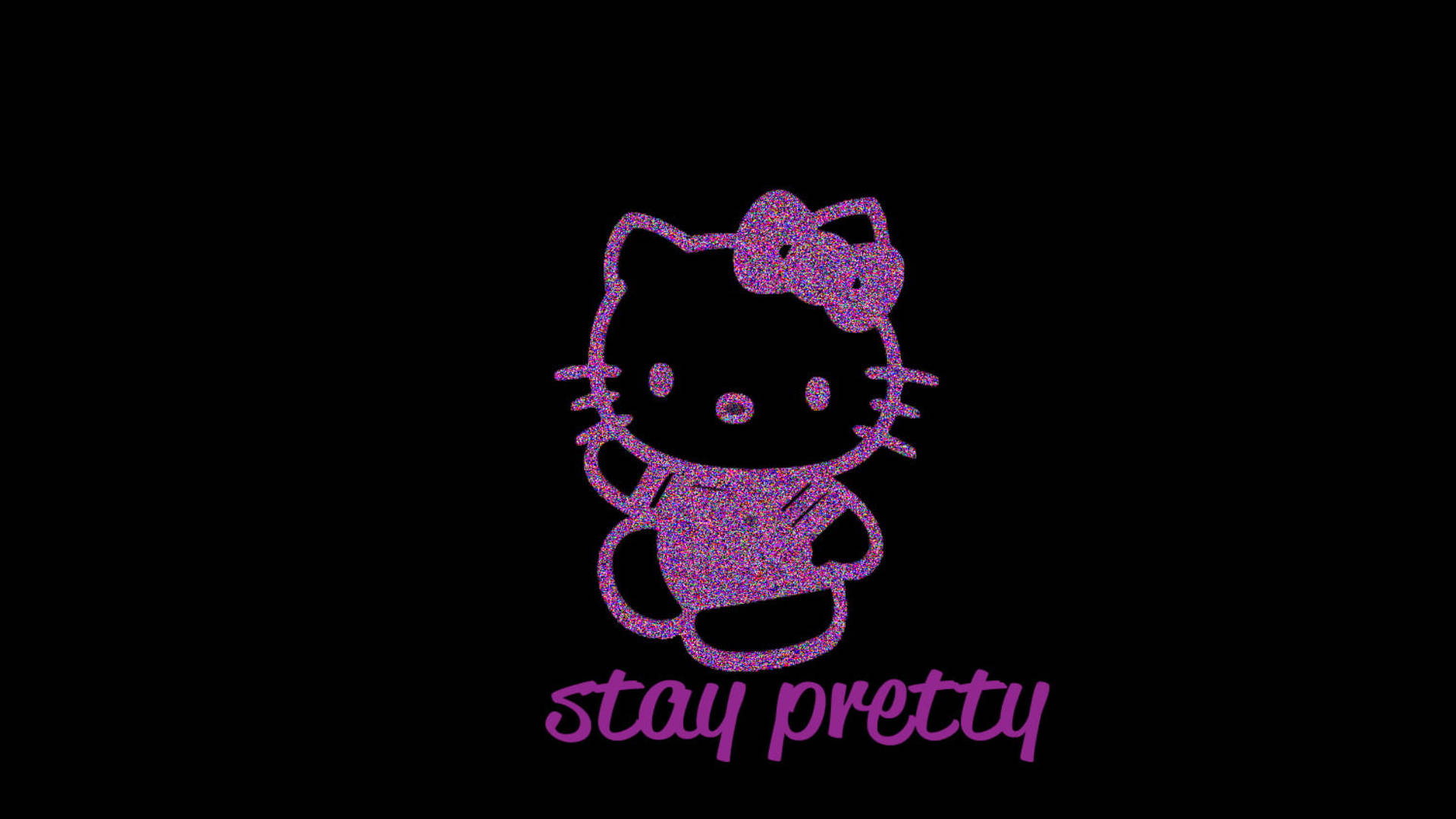 Μείνε Όμορφη Μαύρη Hello Kitty Ταπετσαρία