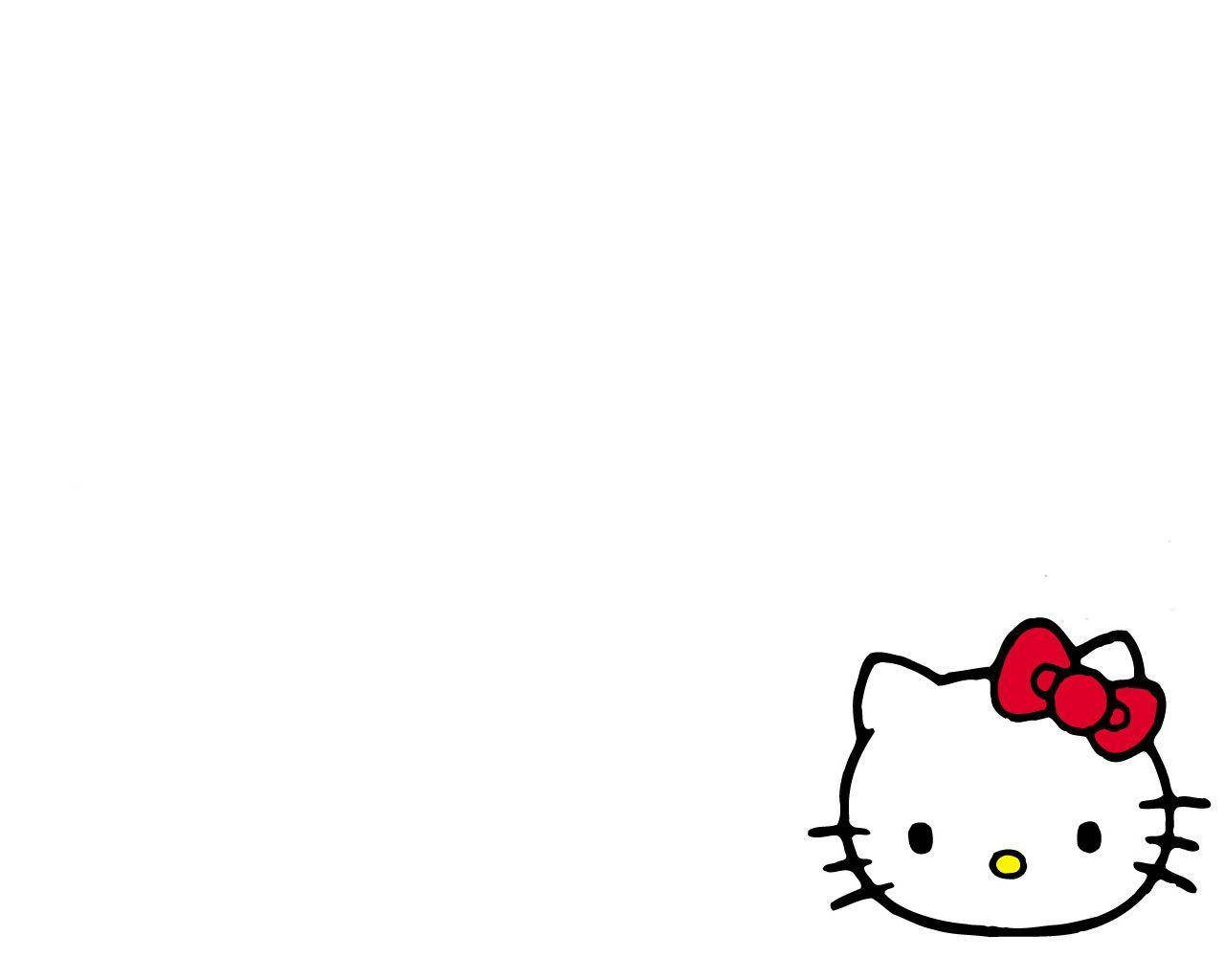 Λευκή Οθόνη με Hello Kitty Ταπετσαρία