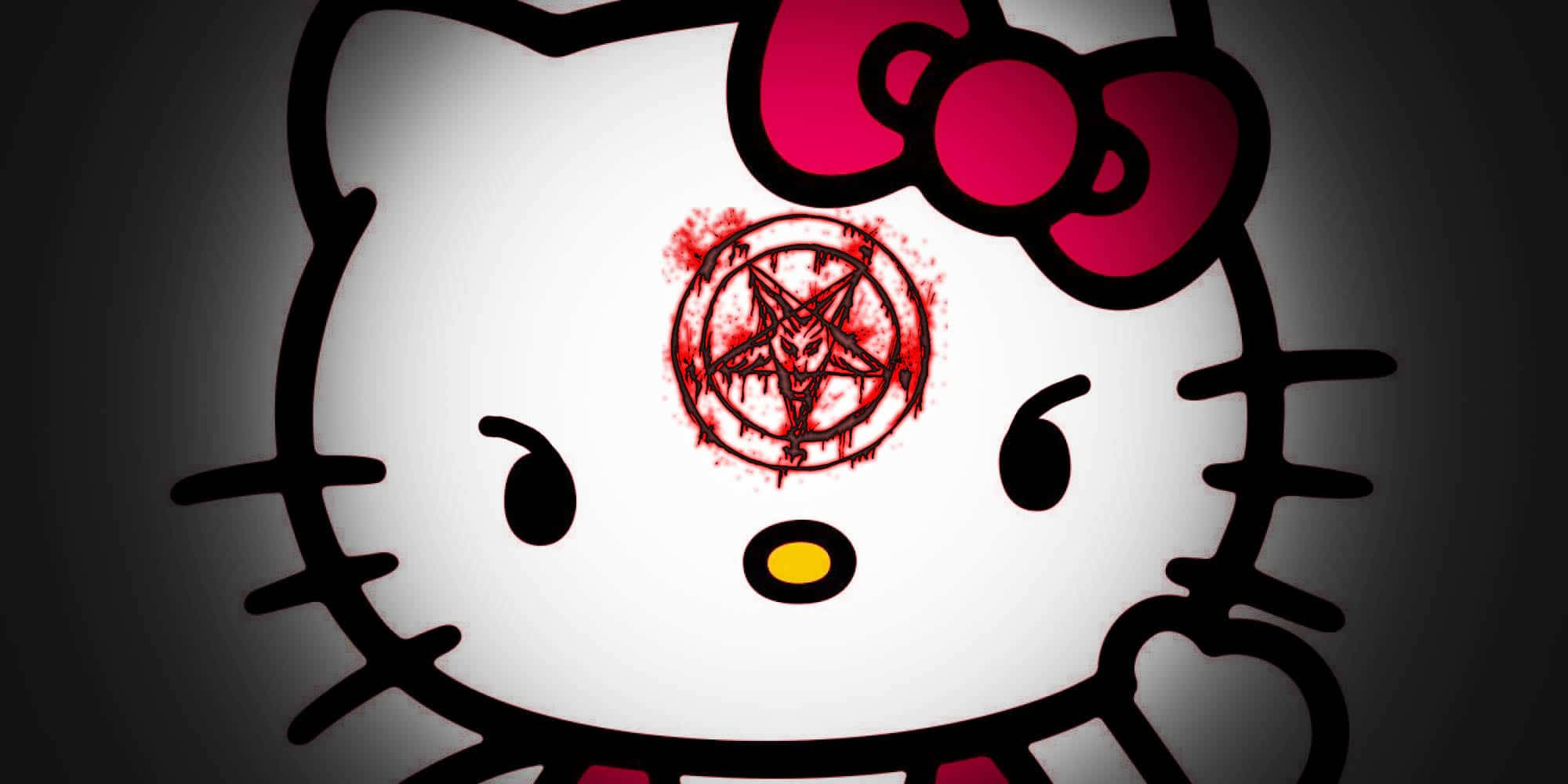 Hello Kitty Αιματωμένο Σημάδι Απόκριες Ταπετσαρία
