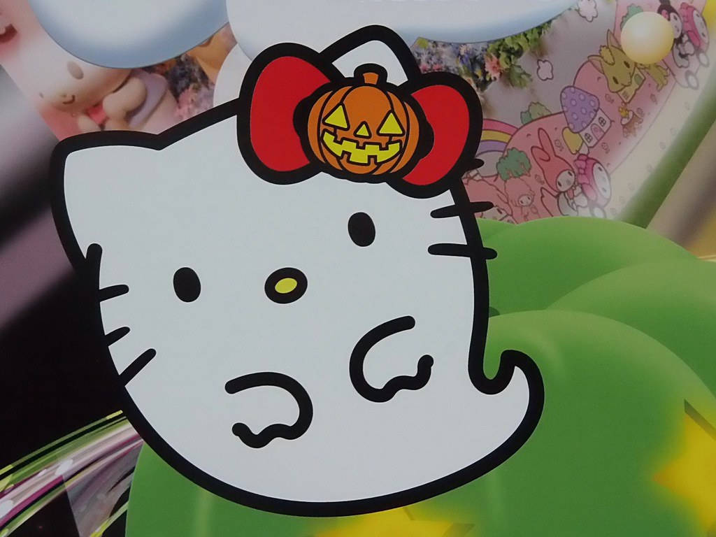 Hello Kitty Απόκριες Λευκό Φάντασμα Ταπετσαρία