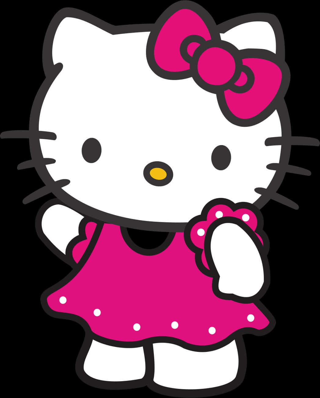 Hello Kitty με Ροζ Φόρεμα Ταπετσαρία