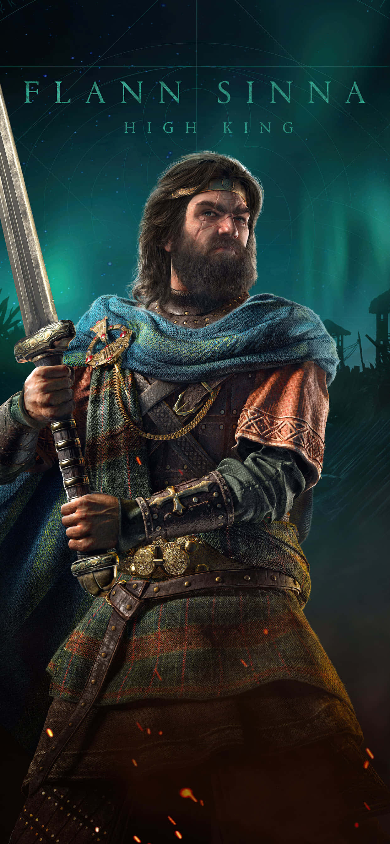 High King Flann iPhone Xs Max Assassin's Creed Valhalla Φόντο Ταπετσαρία