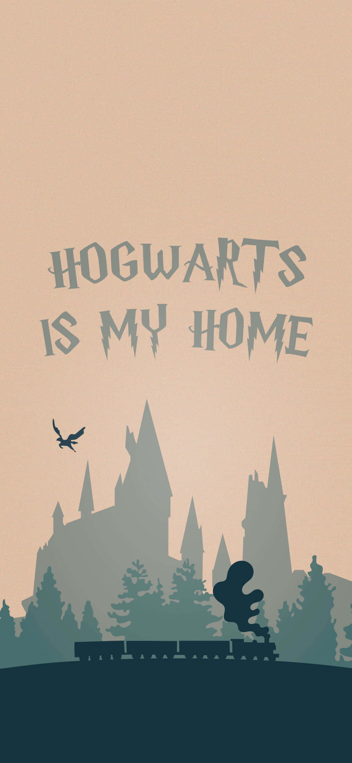 Κείμενο Hogwarts Is My Home για Φόντο Harry Potter Ταπετσαρία