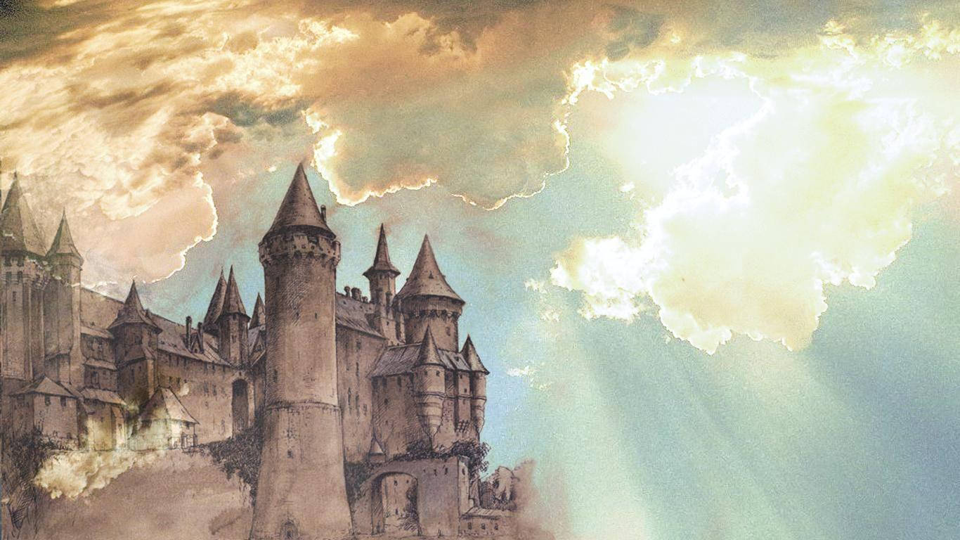Hogwarts με Ακτίνες Ηλίου Αισθητική HP Ταπετσαρία