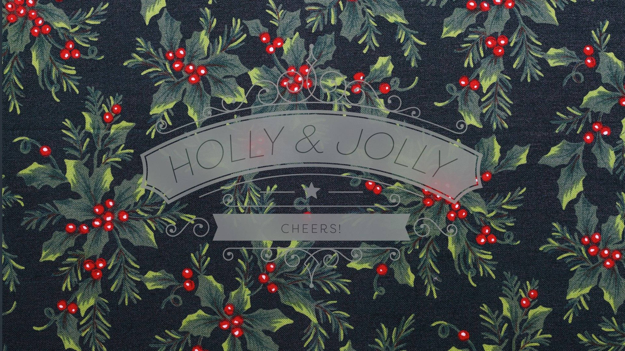 Χριστουγεννιάτικη Επιφάνεια Εργασίας Holly Jolly Ταπετσαρία