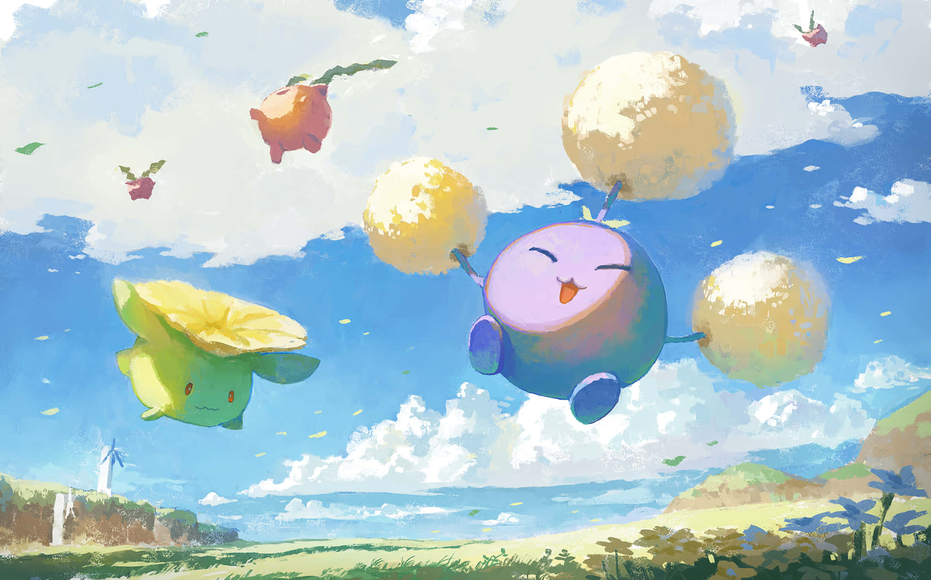 Hoppip, Skiploom και Jumpluff Ταπετσαρία