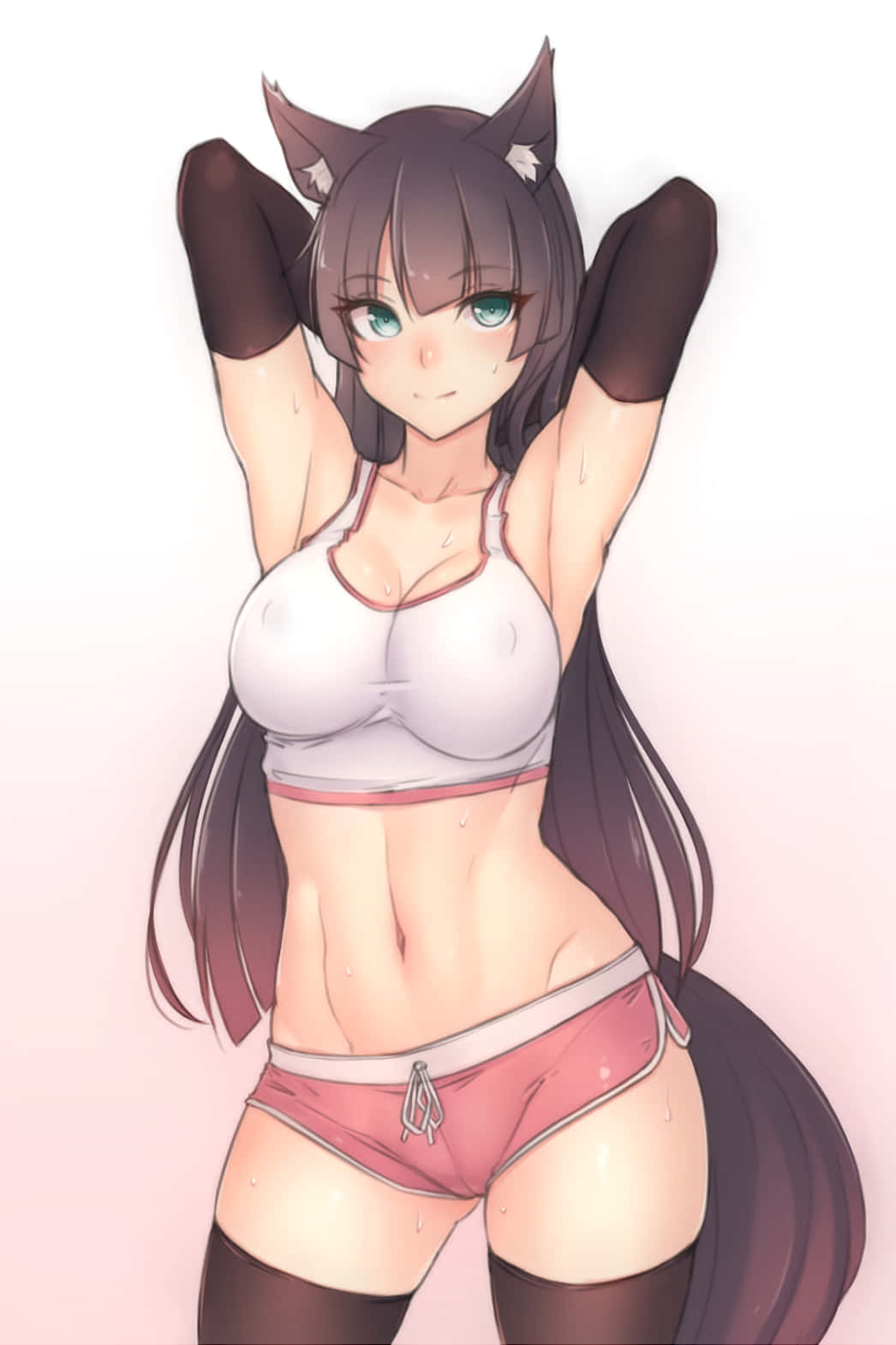 Γυμναστική με Hot Anime Γατοκόριτσο Ταπετσαρία