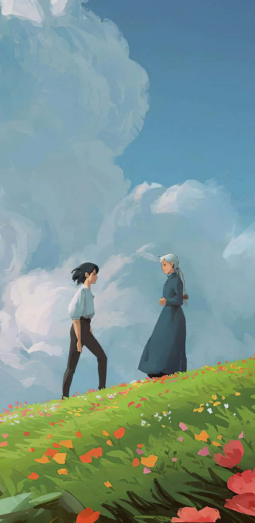 Howl και Sophie Studio Ghibli Τηλέφωνο Ταπετσαρία