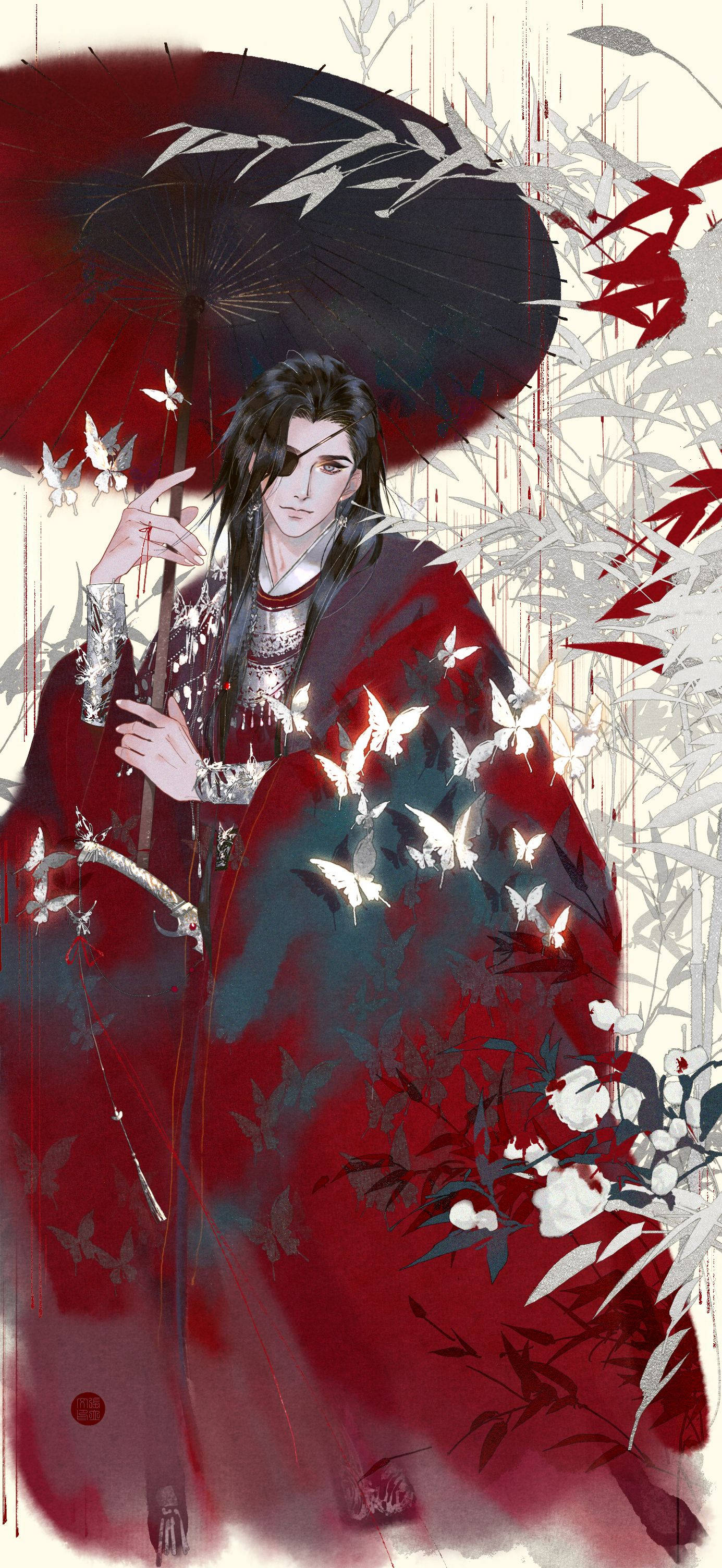 Hua Cheng Κόκκινη Τέχνη Ταπετσαρία