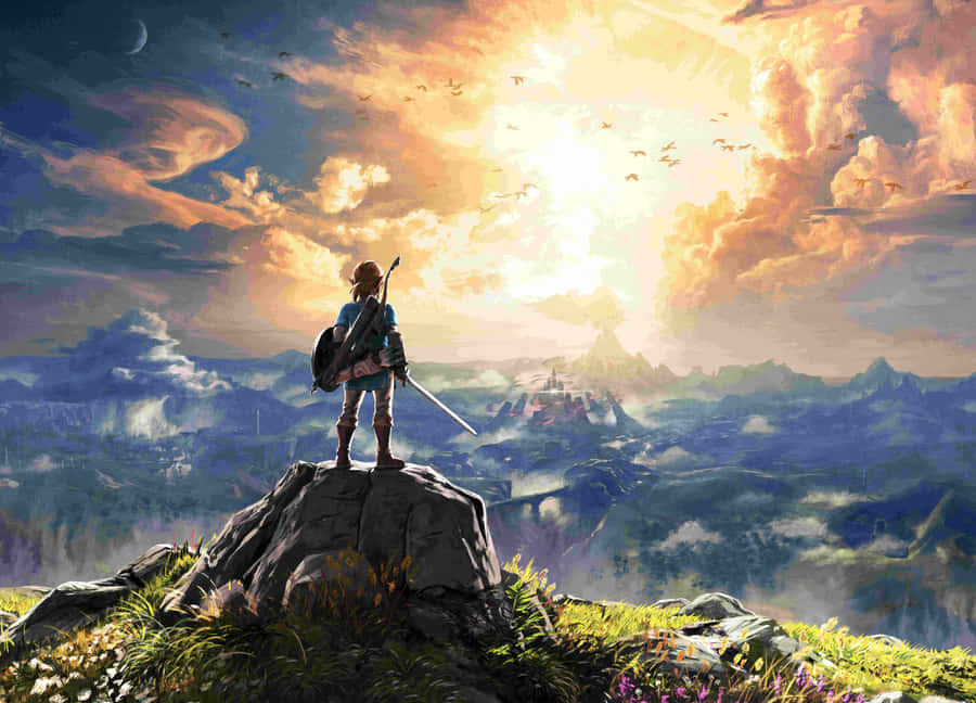 Εξερευνήστε την Hyrule με τον Link από το The Legend Of Zelda Ταπετσαρία