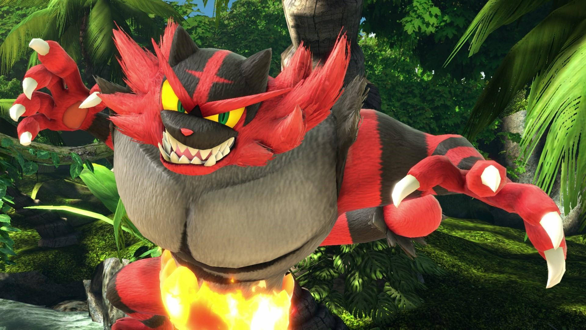 Incineroar σε Πράσινο Φόντο Ταπετσαρία