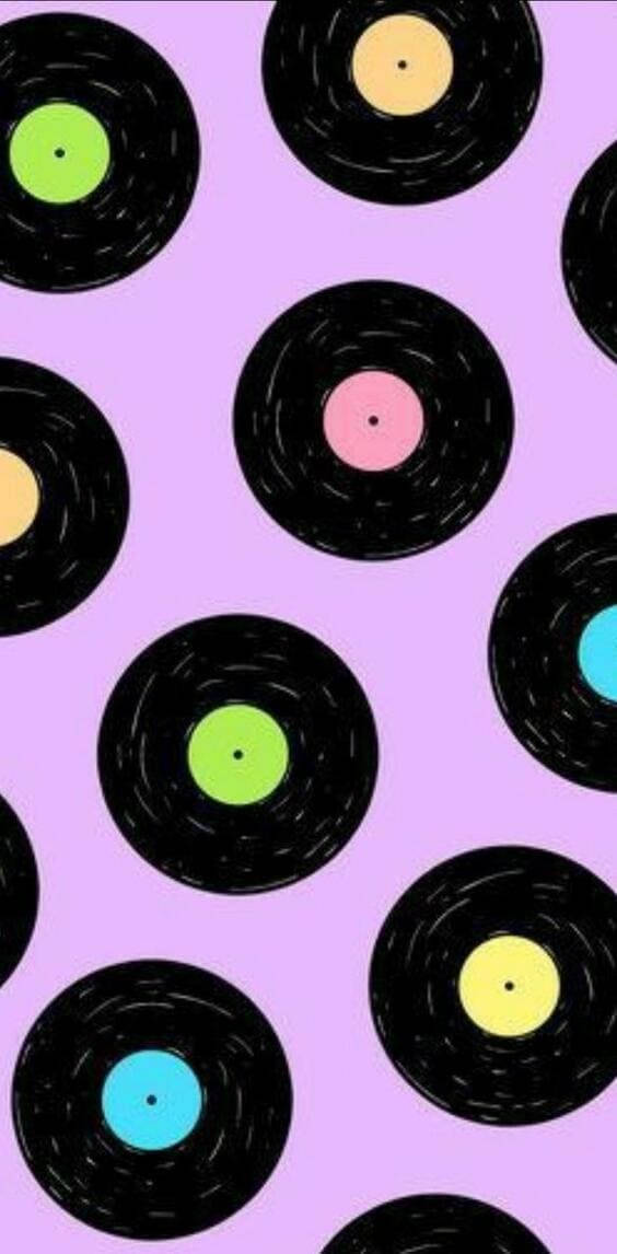 Μαύρος Μινιμαλιστικός Δίσκος Αισθητικής Indie Kid Ταπετσαρία