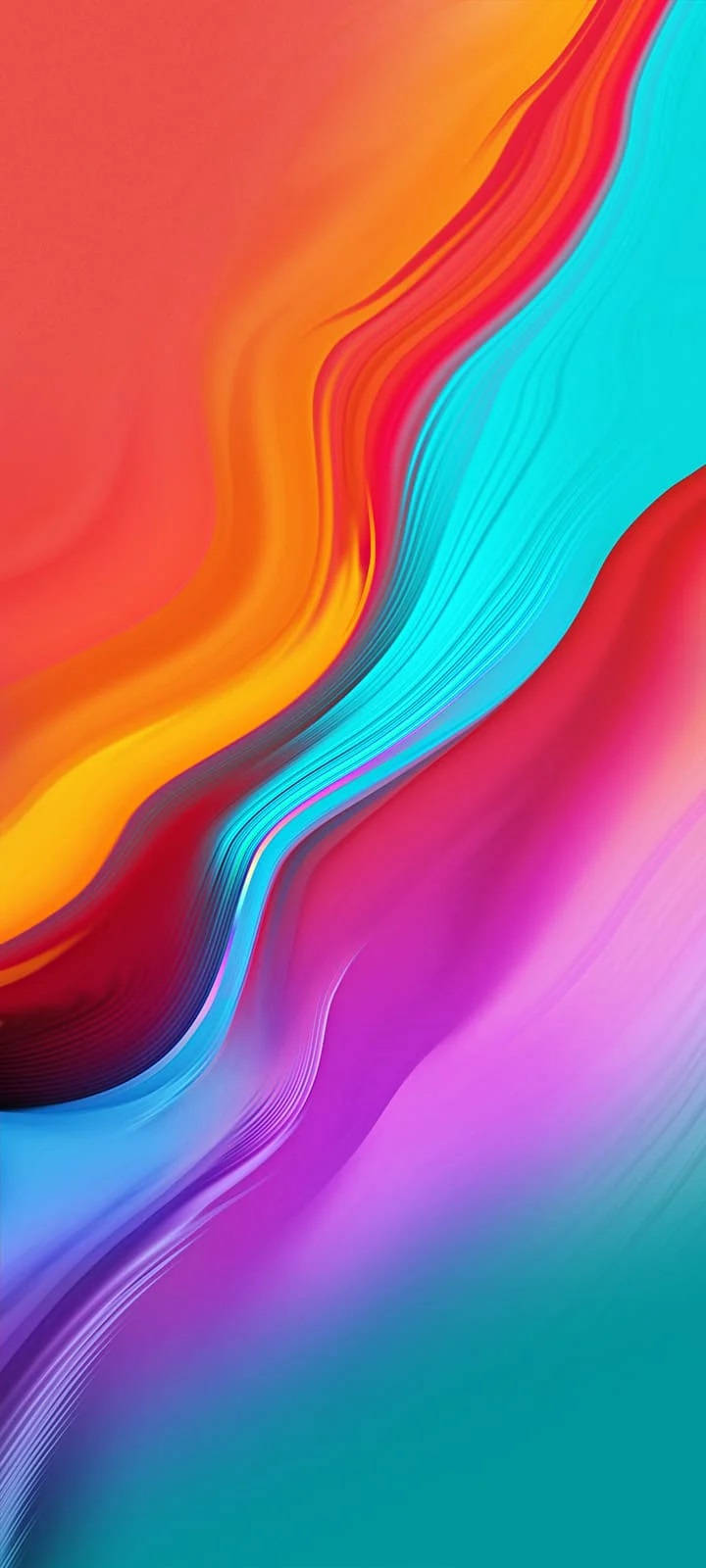 Αφηρημένες Πολύχρωμες Καμπύλες Infinix Smart 4 Ταπετσαρία