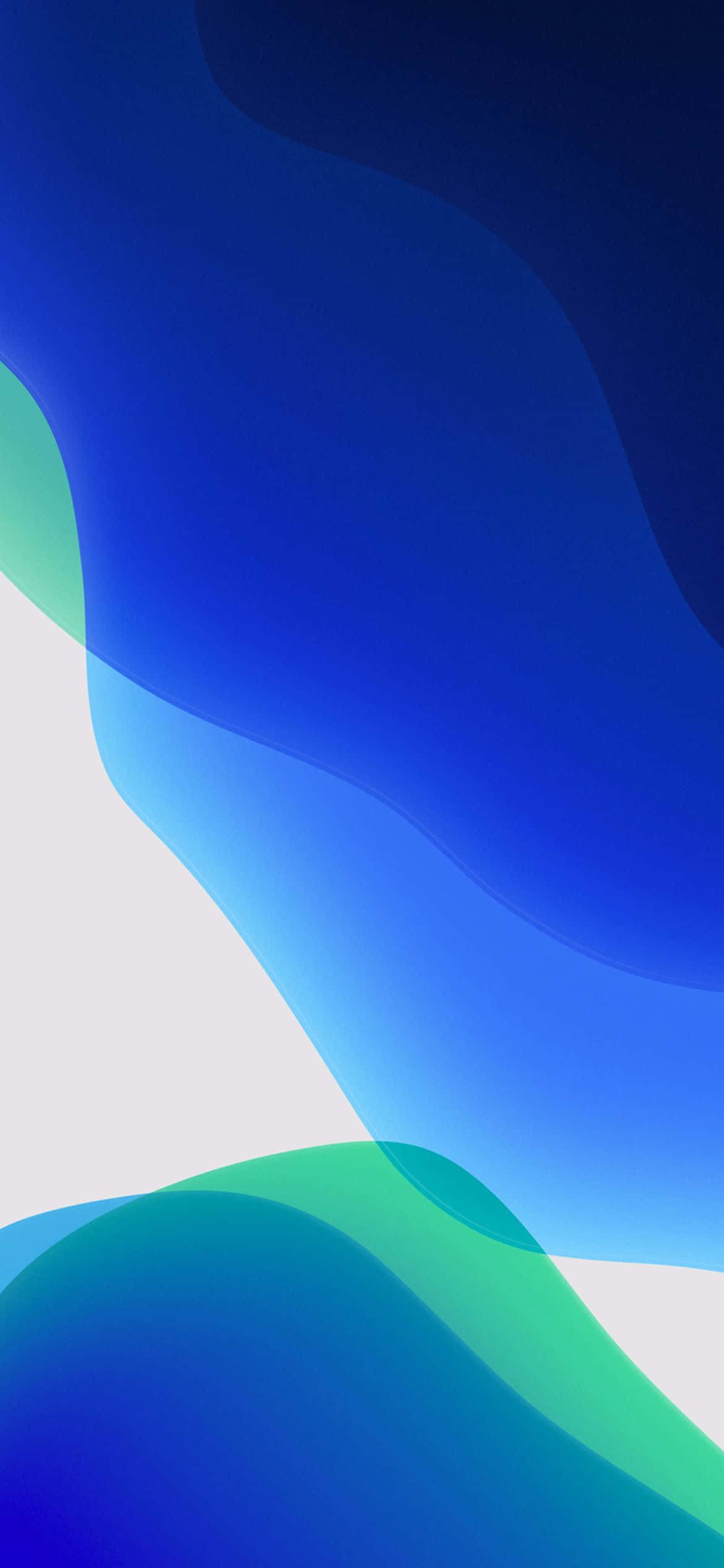 iOS 13 Λευκό Μπλε και Πράσινο Φόντο Ταπετσαρία