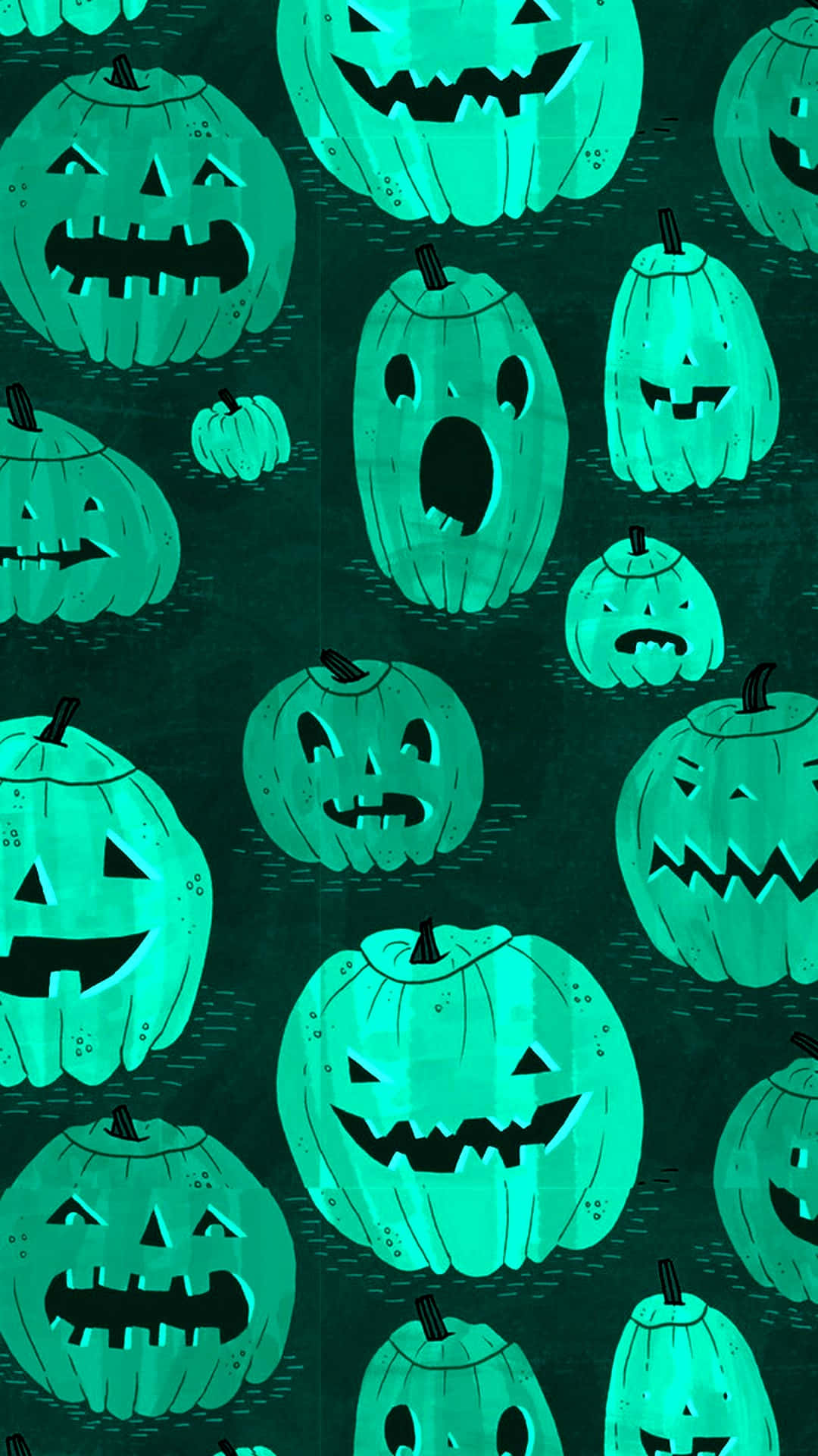 Φόντο iPhone Halloween με Πράσινους Jack O'Lanterns Ταπετσαρία